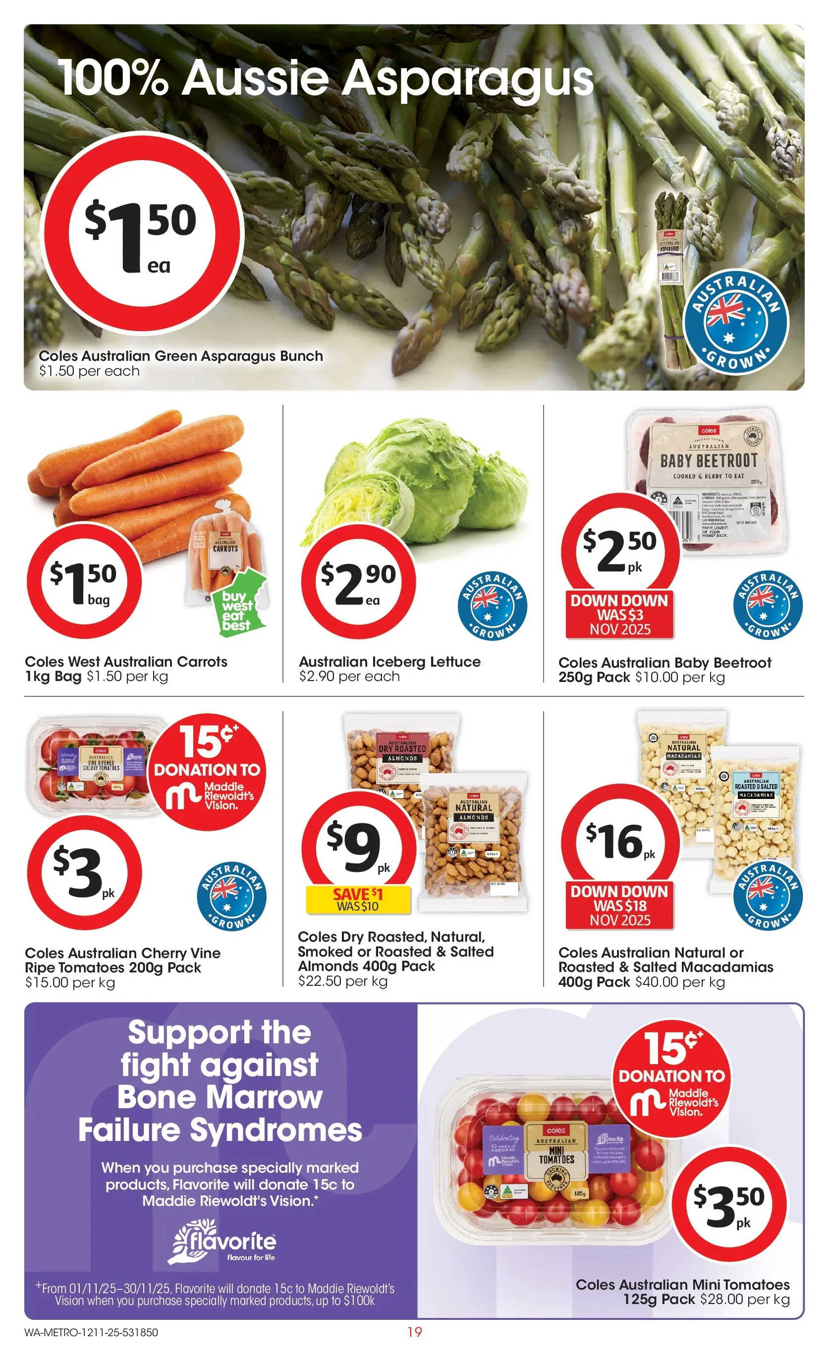 ﻿﻿Coles catalogue valid from 12/11/2025 > Online Australia | Page: 19 | Products: Tomatoes, Carrots, Beetroot, Bag