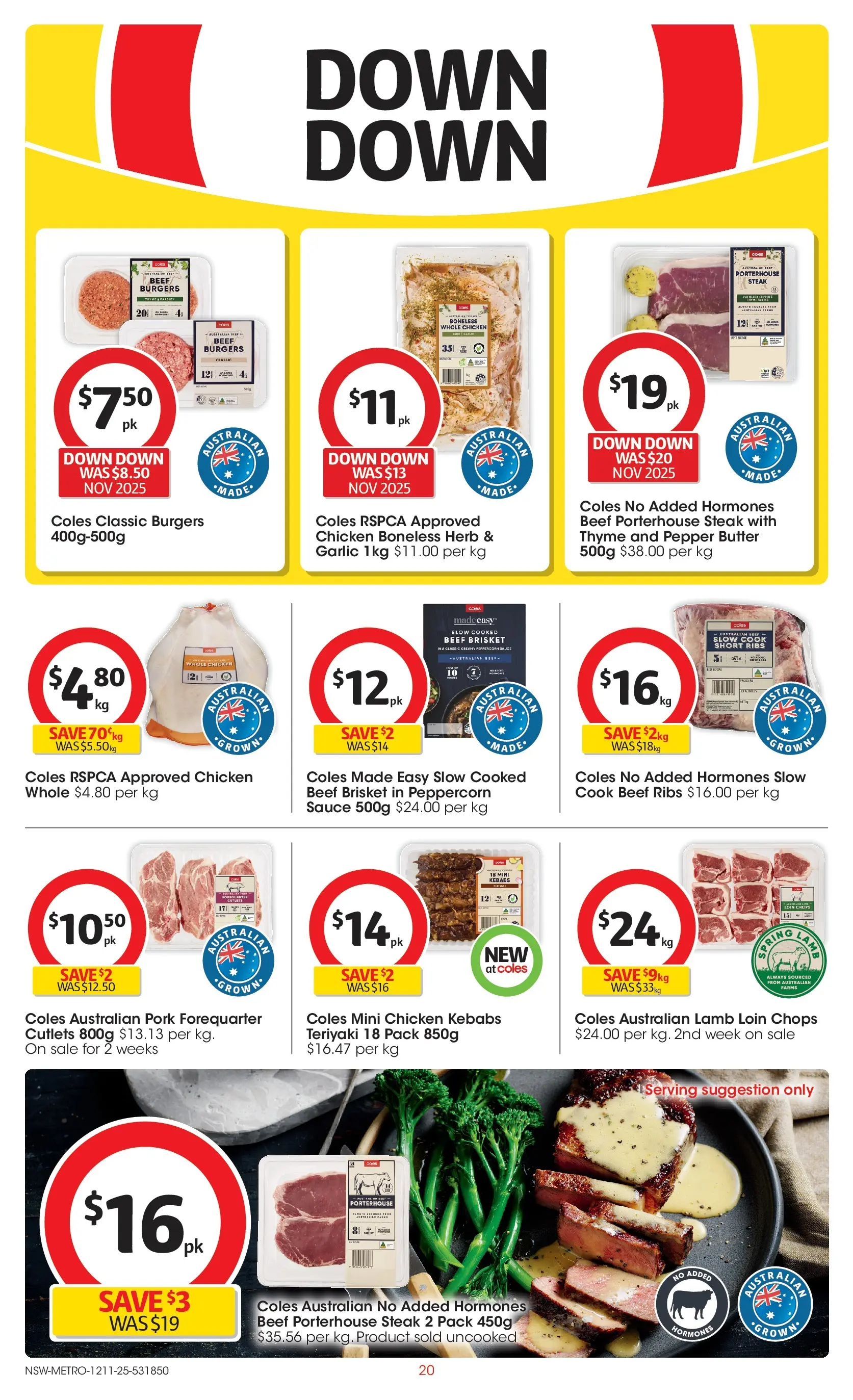 ﻿﻿Coles catalogue valid from 12/11/2025 > Online Australia | Page: 20 | Products: Butter, Lamb, Sauce, Garlic