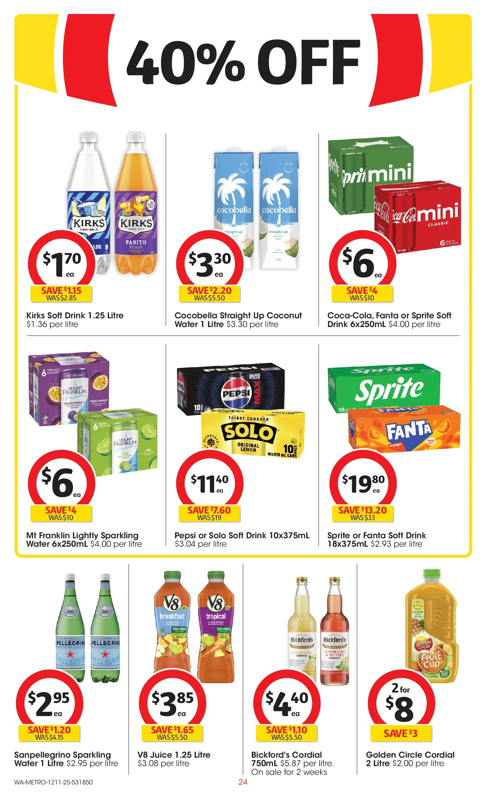 ﻿﻿Coles catalogue valid from 12/11/2025 > Online Australia | Page: 24 | Products: Juice, Sugar, Lemon, Hat