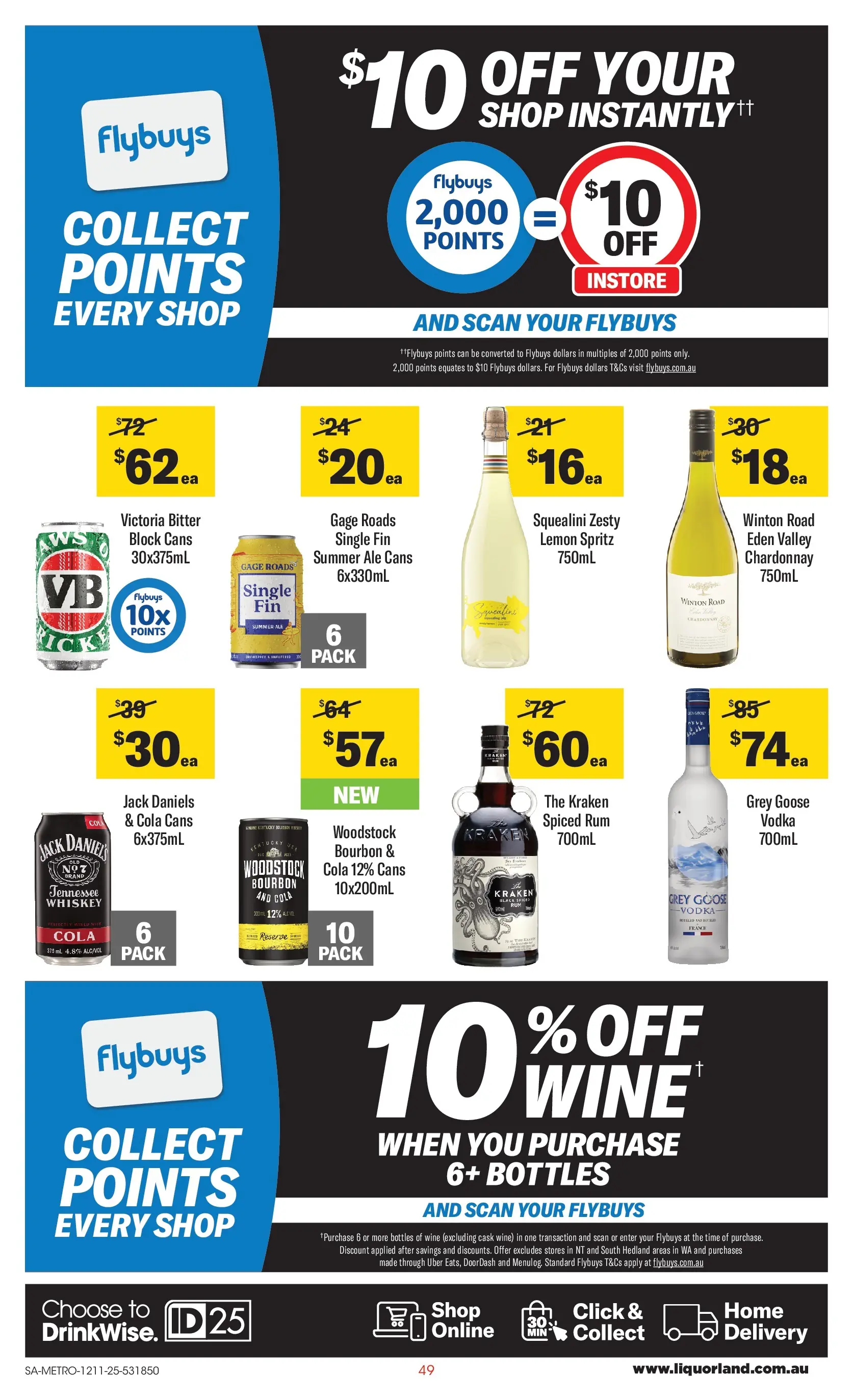﻿﻿Coles catalogue valid from 12/11/2025 > Online Australia | Page: 49 | Products: Wine, Bourbon, Whiskey, Rum