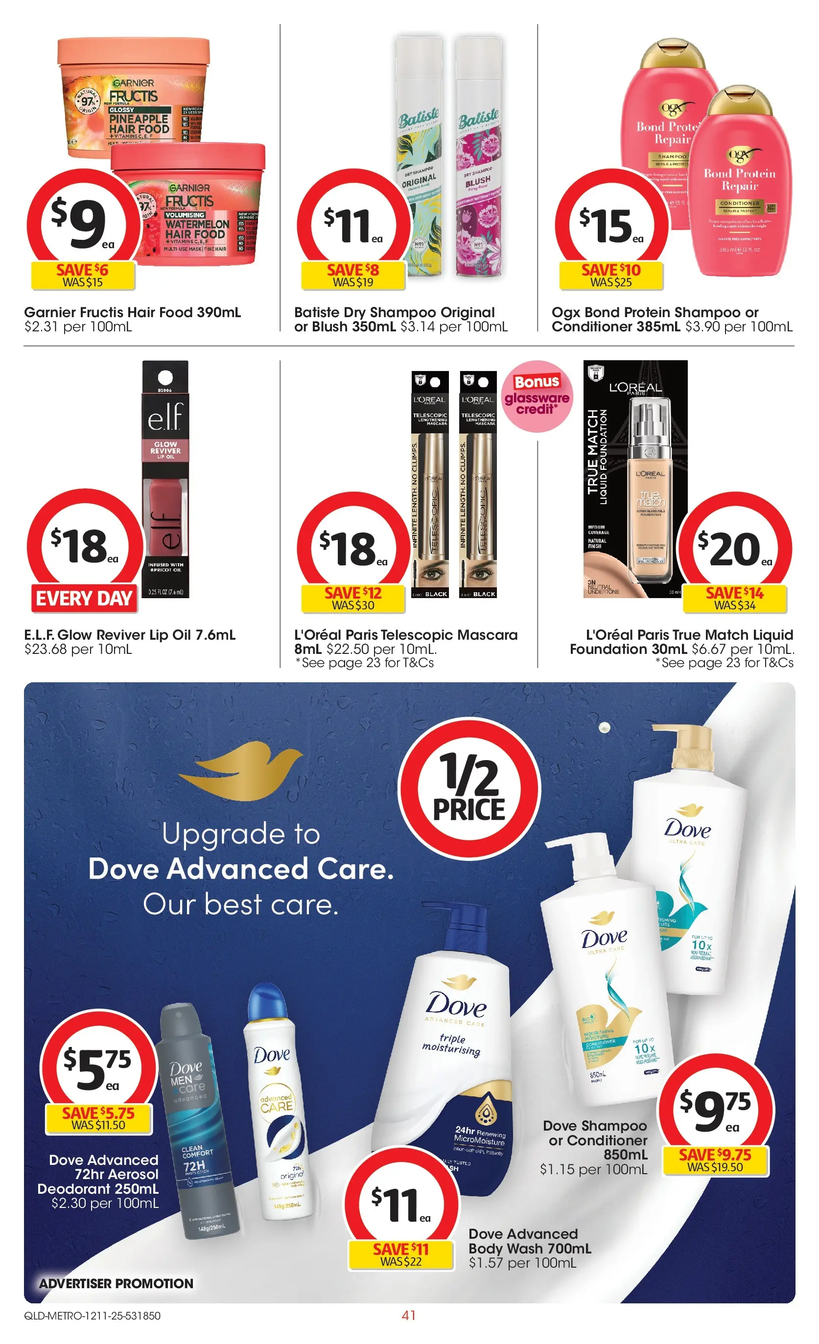 ﻿﻿Coles catalogue valid from 12/11/2025 > Online Australia | Page: 41 | Products: Mascara, Conditioner, Oil, Glassware