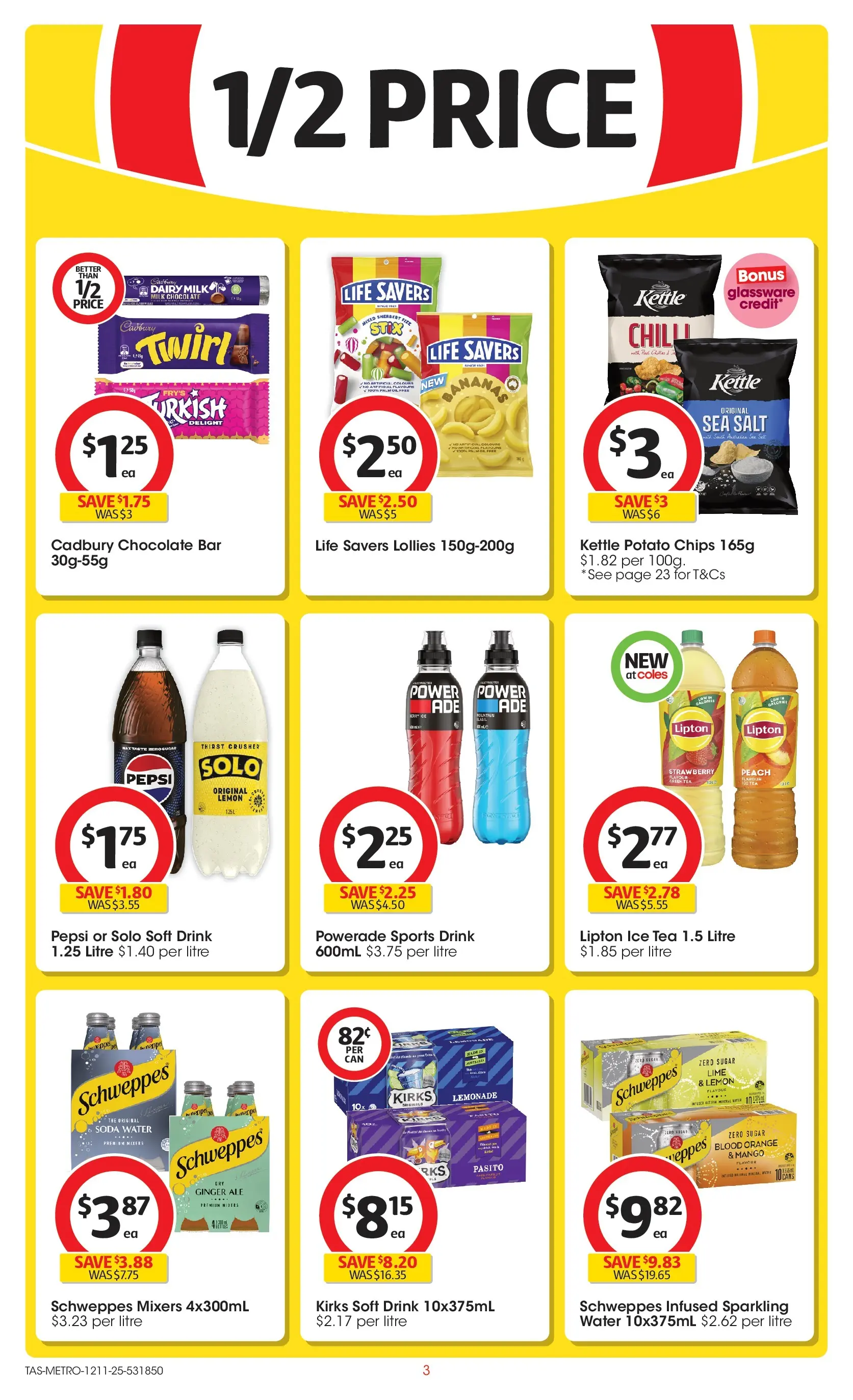 ﻿﻿Coles catalogue valid from 12/11/2025 > Online Australia | Page: 3 | Products: Milk, Dairy, Lemon, Peach
