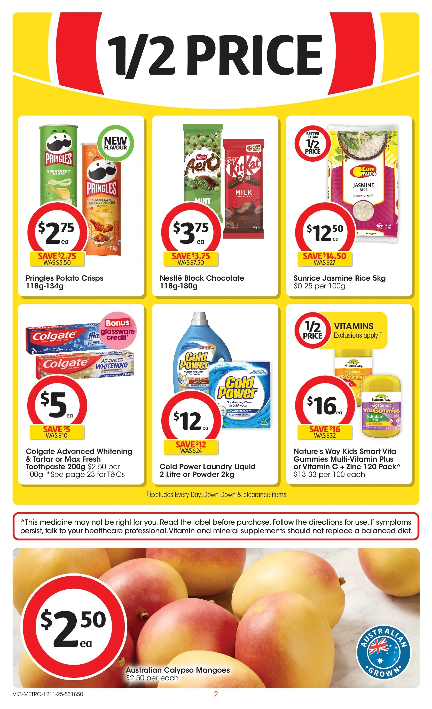 ﻿﻿Coles catalogue valid from 12/11/2025 > Online Australia | Page: 2 | Products: Milk, Glassware, Cream, Zinc