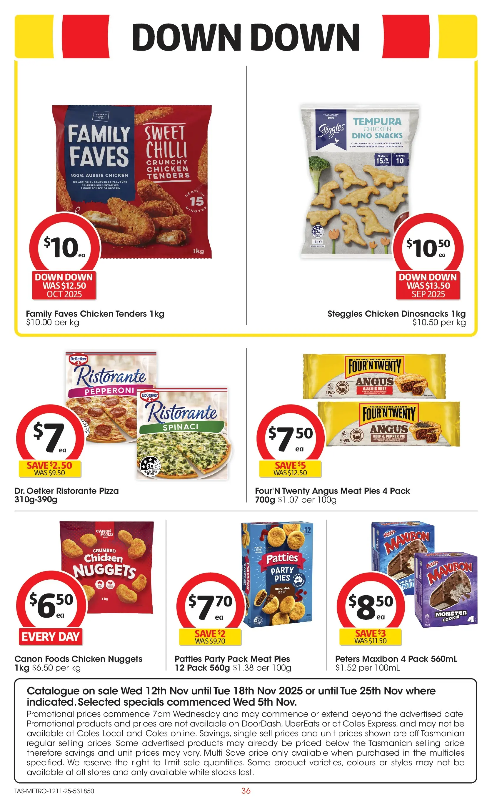 ﻿﻿Coles catalogue valid from 12/11/2025 > Online Australia | Page: 36 | Products: Chicken, Beef, Meat, Chilli