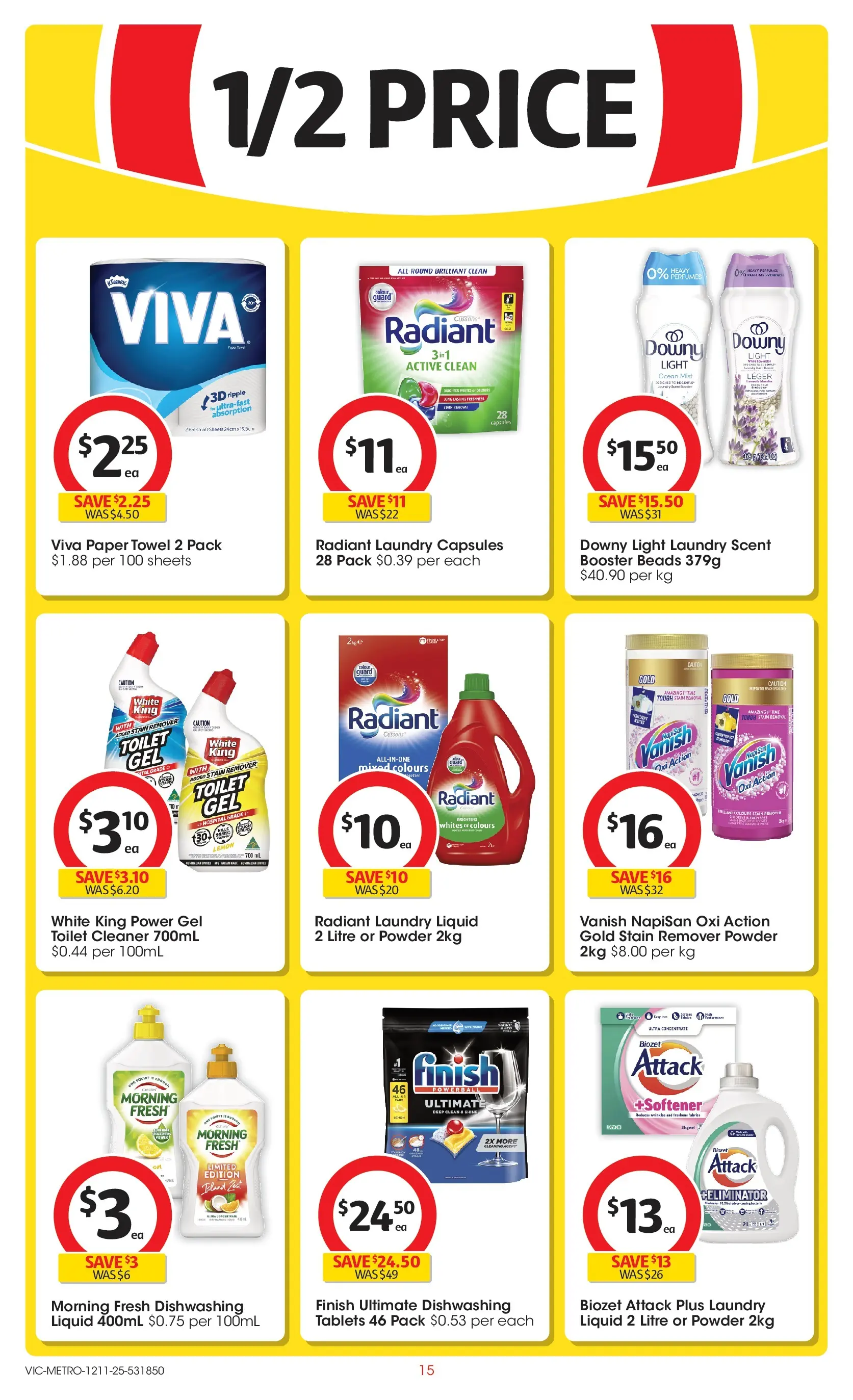 ﻿﻿Coles catalogue valid from 12/11/2025 > Online Australia | Page: 15 | Products: Toilet, Door, Cleaner, Stain remover