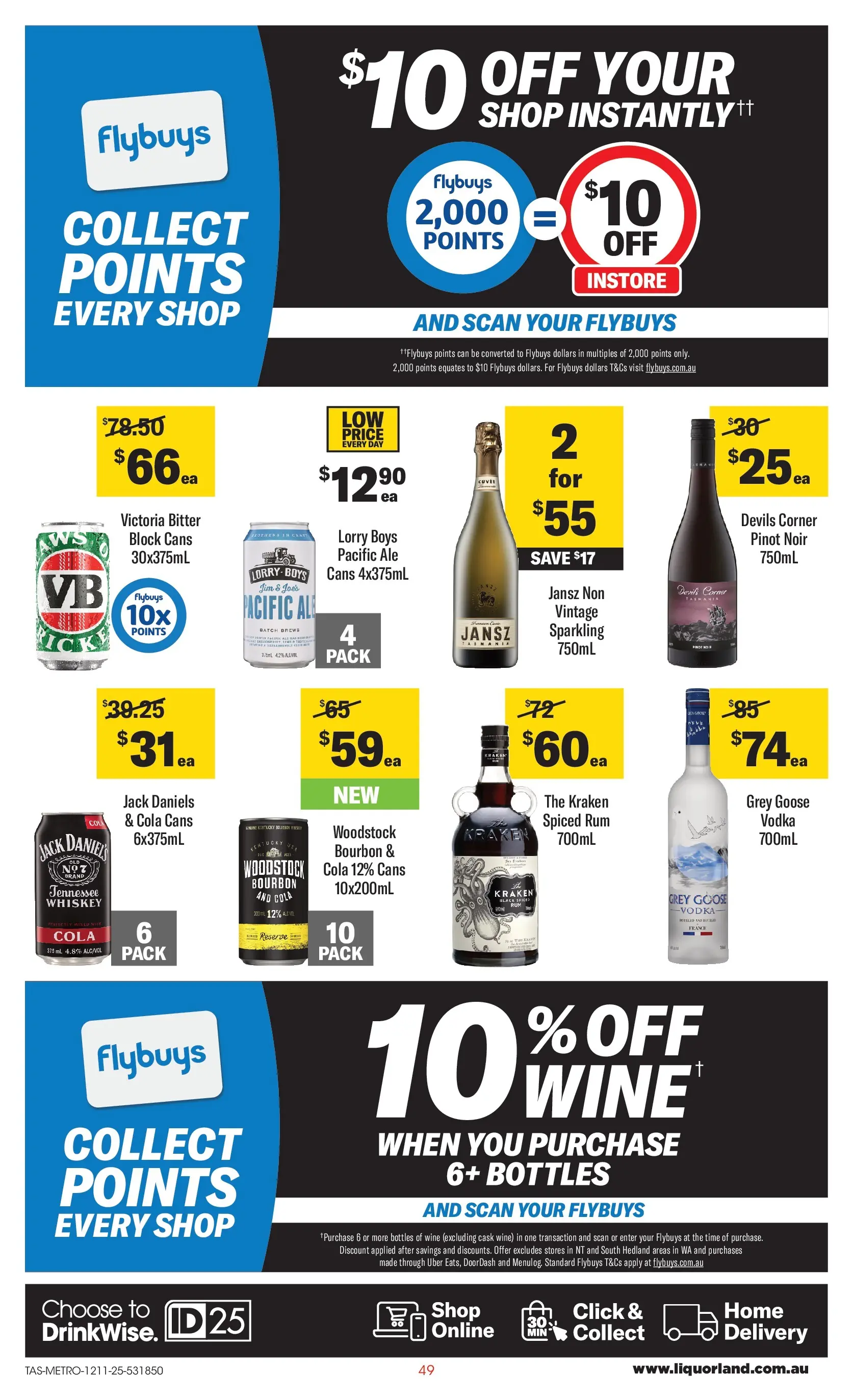 ﻿﻿Coles catalogue valid from 12/11/2025 > Online Australia | Page: 49 | Products: Wine, Bourbon, Whiskey, Rum