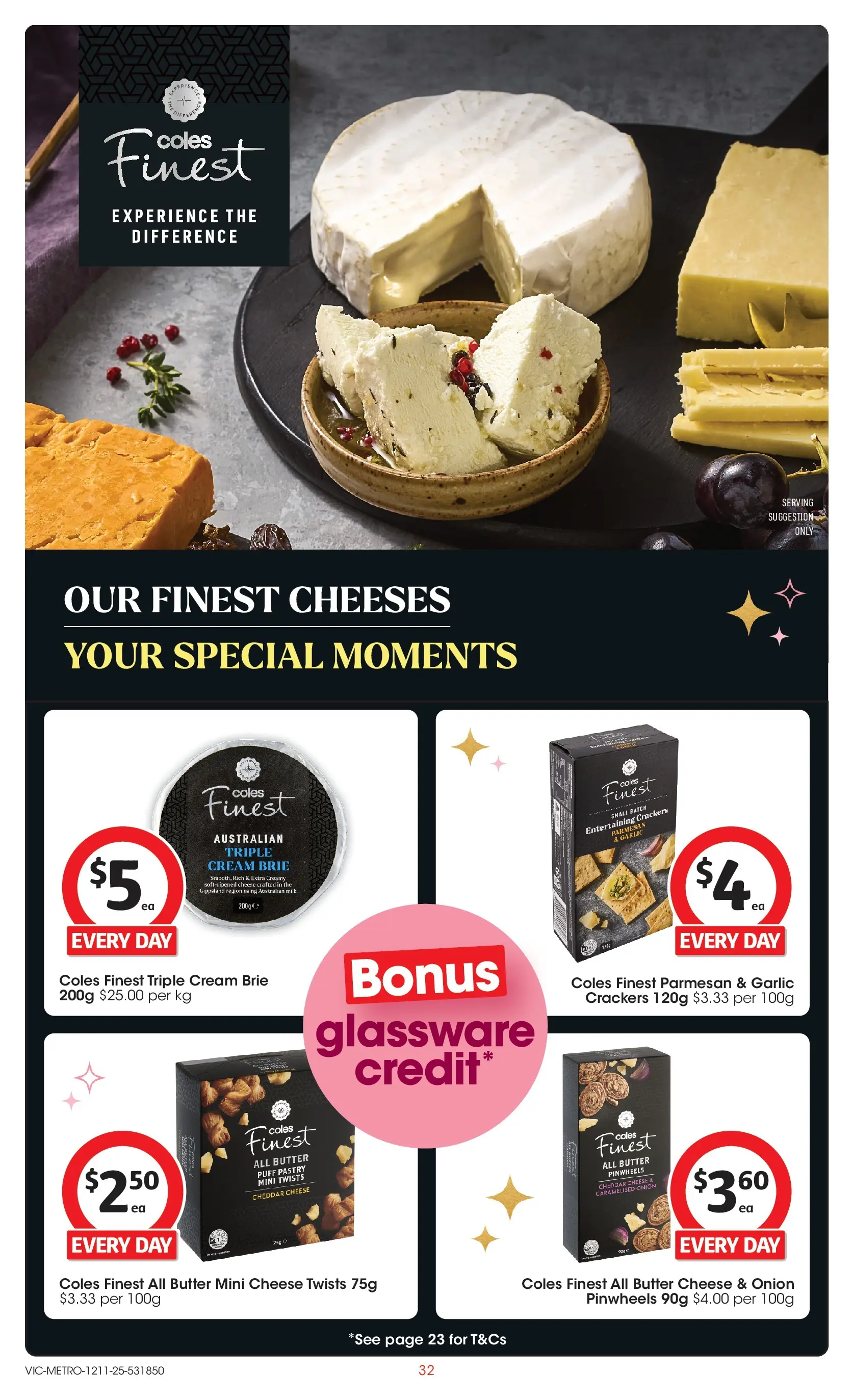 ﻿﻿Coles catalogue valid from 12/11/2025 > Online Australia | Page: 32 | Products: Crackers, Butter, Cream, Garlic