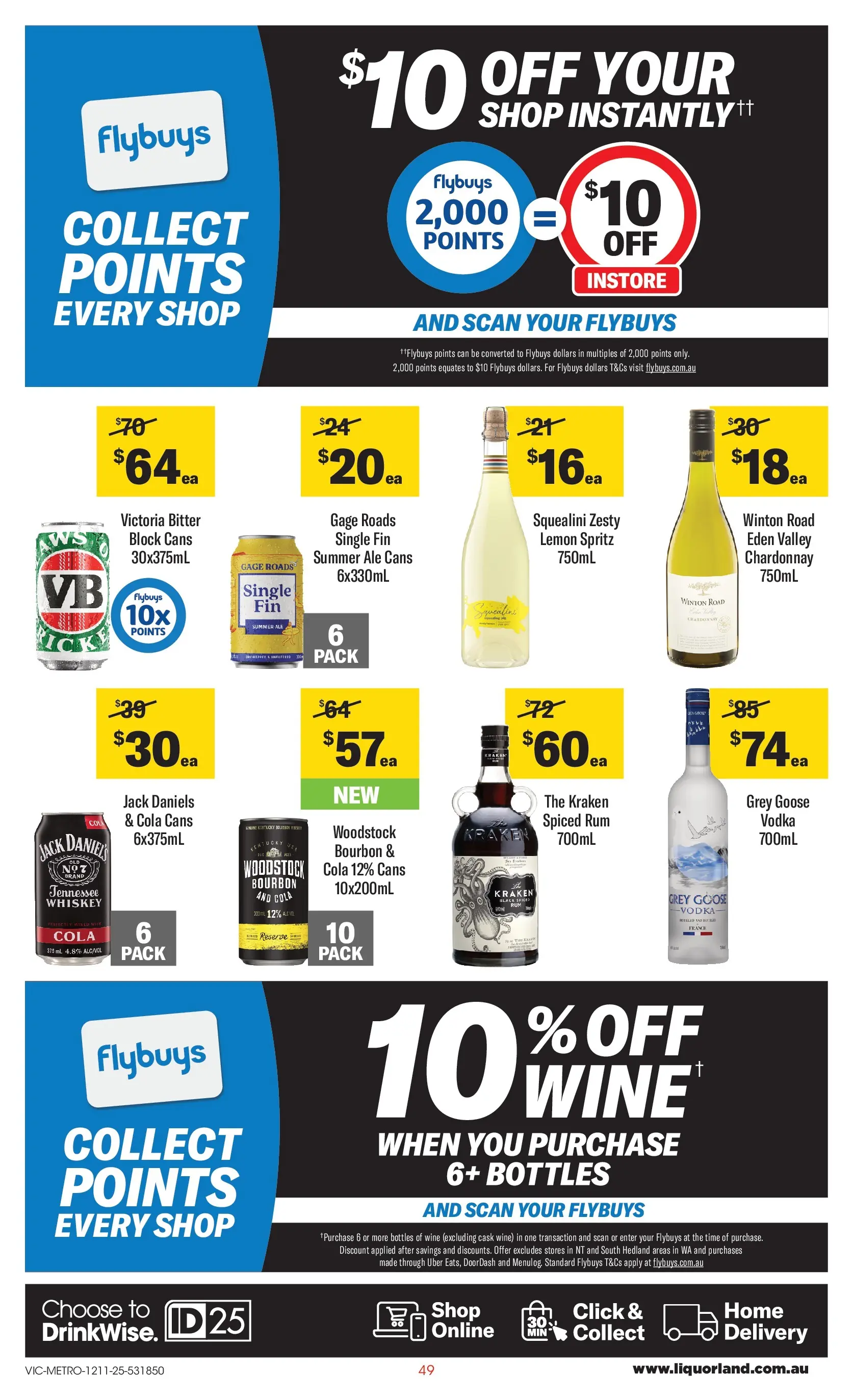 ﻿﻿Coles catalogue valid from 12/11/2025 > Online Australia | Page: 49 | Products: Wine, Bourbon, Whiskey, Rum