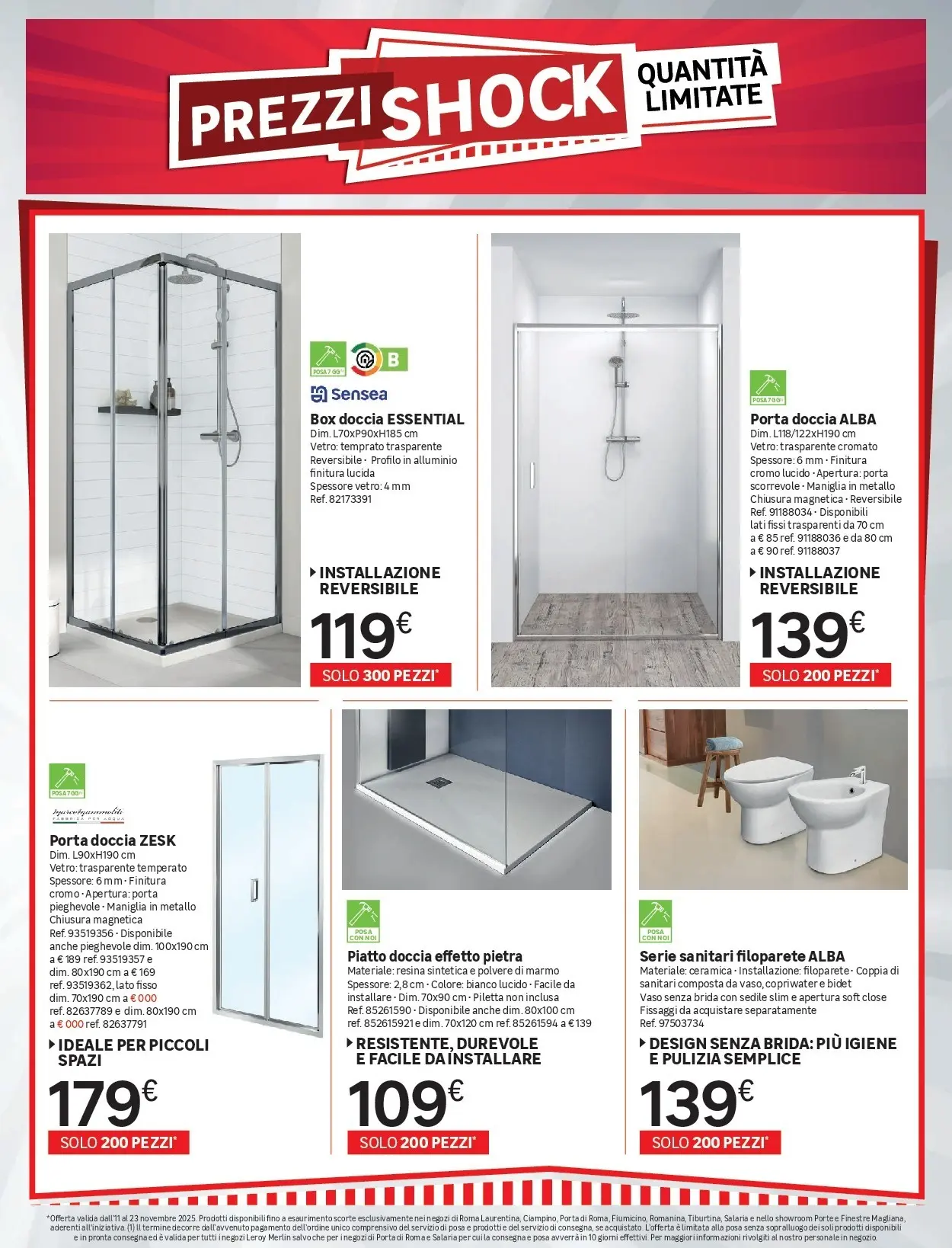 Nuovo Leroy Merlin - Prezzi shock da Leroy Merlin! dal 10/11/2025 > offerte anteprima 🛍️ | Pagina: 3 | Prodotti: Box doccia, Piatto, Alluminio, Vaso