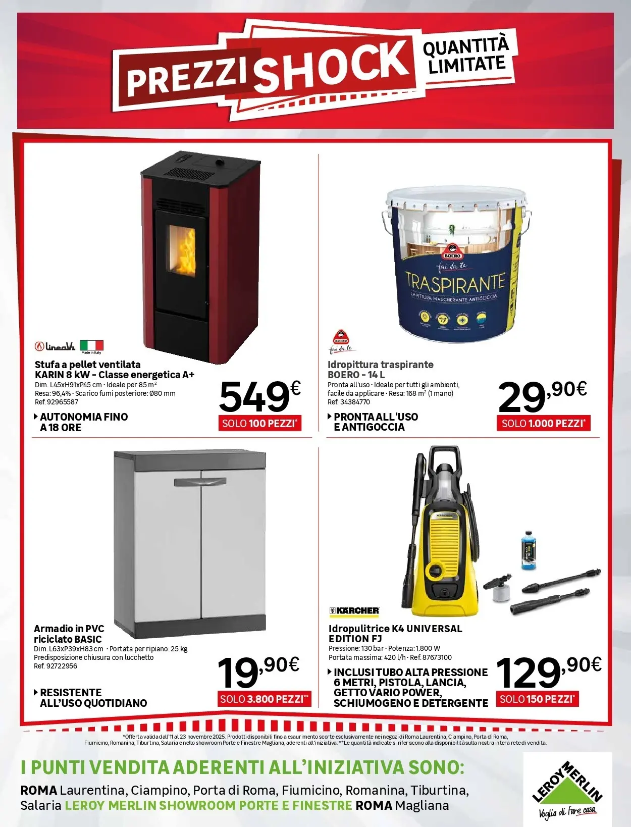 Nuovo Leroy Merlin - Prezzi shock da Leroy Merlin! dal 10/11/2025 > offerte anteprima 🛍️ | Pagina: 5 | Prodotti: Detergente, Idropulitrice, Pittura, Armadio