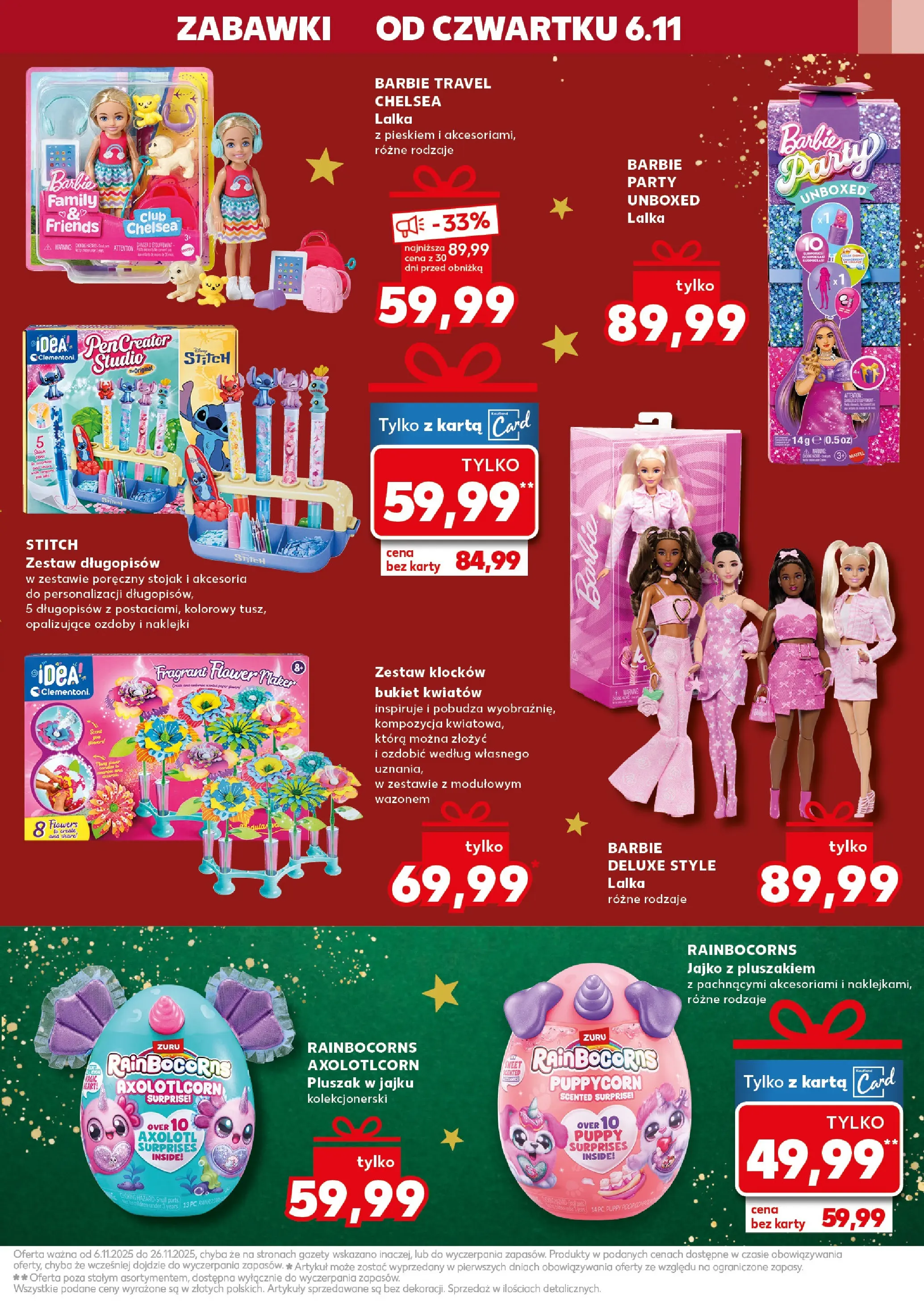 Kaufland gazetka - Zabawki od 06.11.2025 - od jutra PDF | Strona: 17 | Produkty: Karta, Lalka, Barbie, Naklejki