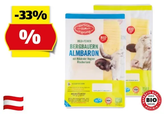ZURÜCK ZUM URSPRUNG Bio-Feine Käsescheiben, 175 g