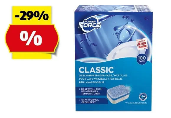 POWER FORCE Geschirrspül-Tabs Classic, 100 Stk.