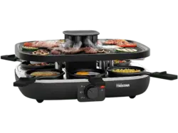 TriStar RA-2760 Raclette Clean Air (in Schwarz, für 6 Personen, 1100 Watt)