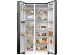 Gorenje NRR9185EABXL Side by Side, Kühl- und Gefrierkombination (550 l, E, 1786 mm hoch, No Frost (verminderte Eisbildung), Schwarz)