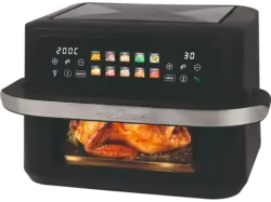 Profi Cook PC-FR 1313 H Heißluft-Fritteuse mit Trennwand 10 l, 2400 Watt, Schwarz