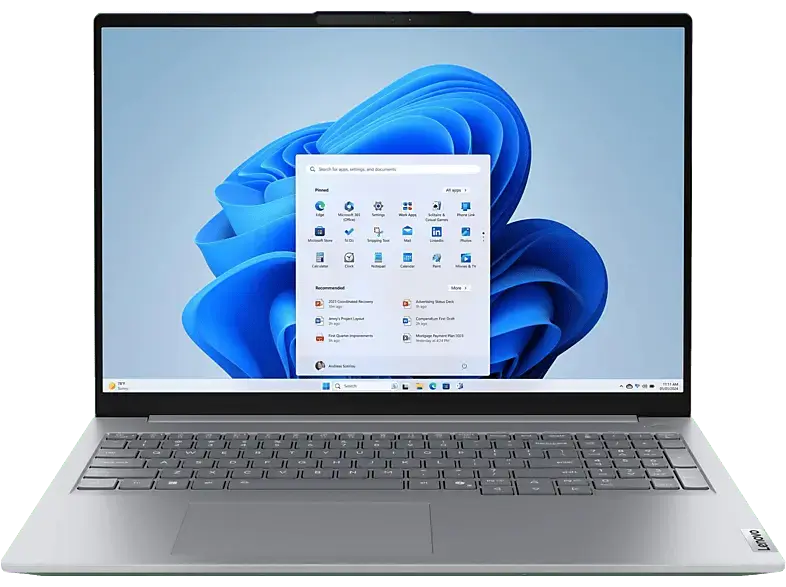 LENOVO ThinkBook 16 G8 IAL Notebook for Business Zoll, WUXGA, Intel® Core™ Ultra 7 Prozessor 255H, GB RAM, 512 SSD, Windows 11 Pro, Arc™ GPU, Arctic Grey