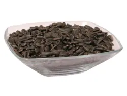 Schwarze Sonnenblumenkerne in Schale, ungeröstet /lose