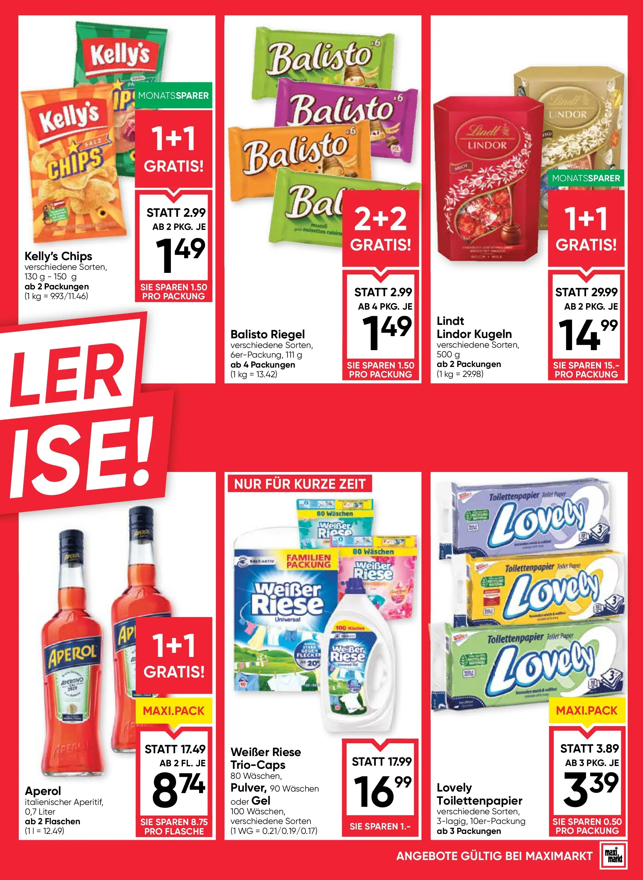 Maximarkt Haid, Linz von 13.11.2025 - Aktuelle Angebote | Seite: 3 | Produkte: Chips