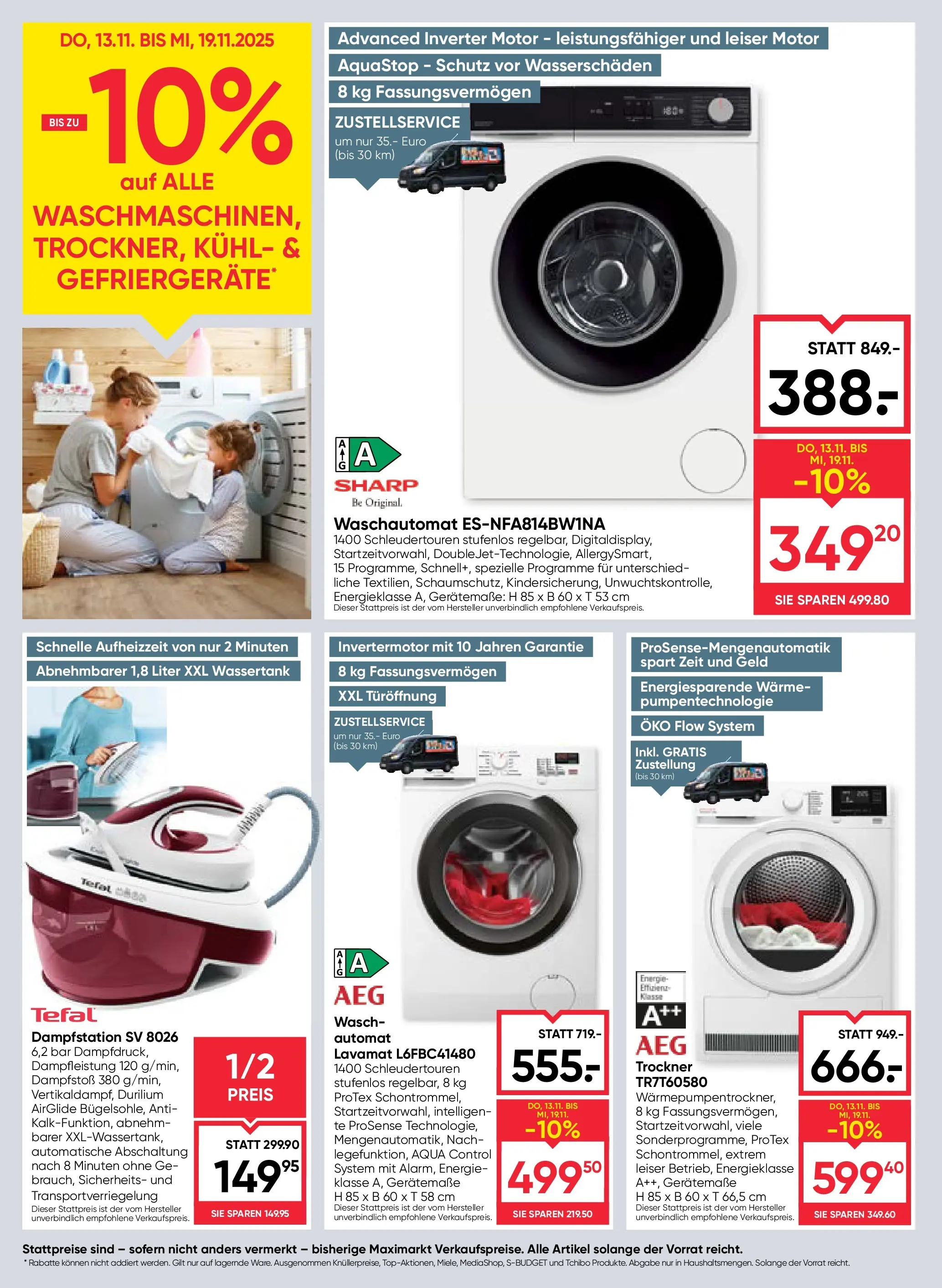 Maximarkt Haid, Linz von 13.11.2025 - Aktuelle Angebote | Seite: 20 | Produkte: Trockner