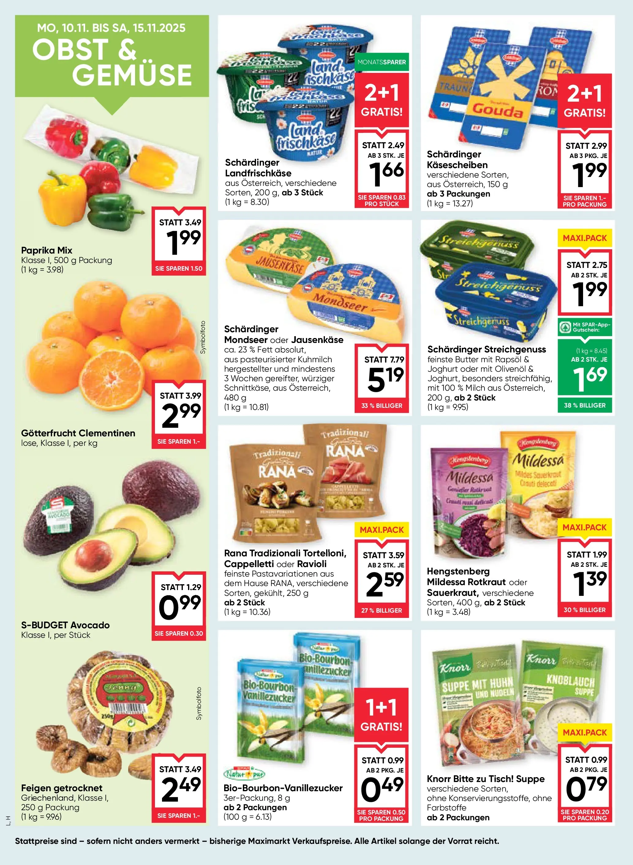 Maximarkt Haid, Linz von 13.11.2025 - Aktuelle Angebote | Seite: 10 | Produkte: Avocado, Obst, Tisch, Milch