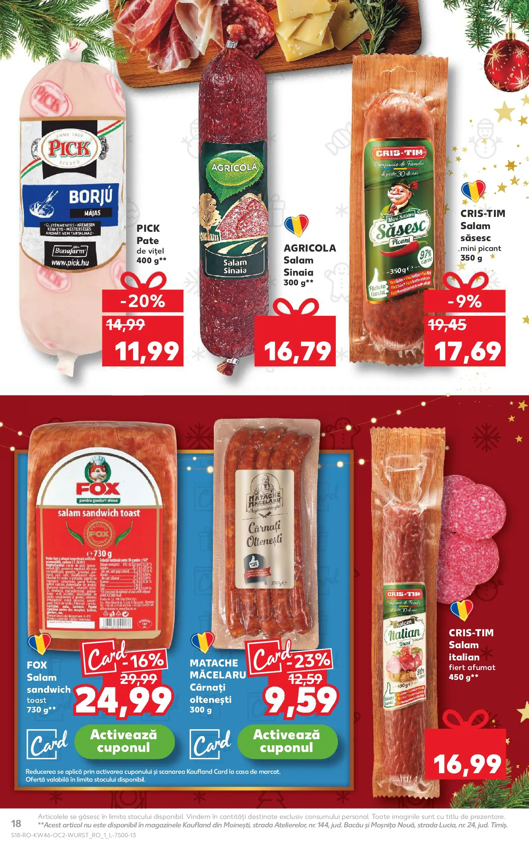 Catalog Kaufland - Viseu de Sus 12.11.2025 - Revista si Oferta | Pagină: 18 | Produse: Pate, Salam, Cârnați