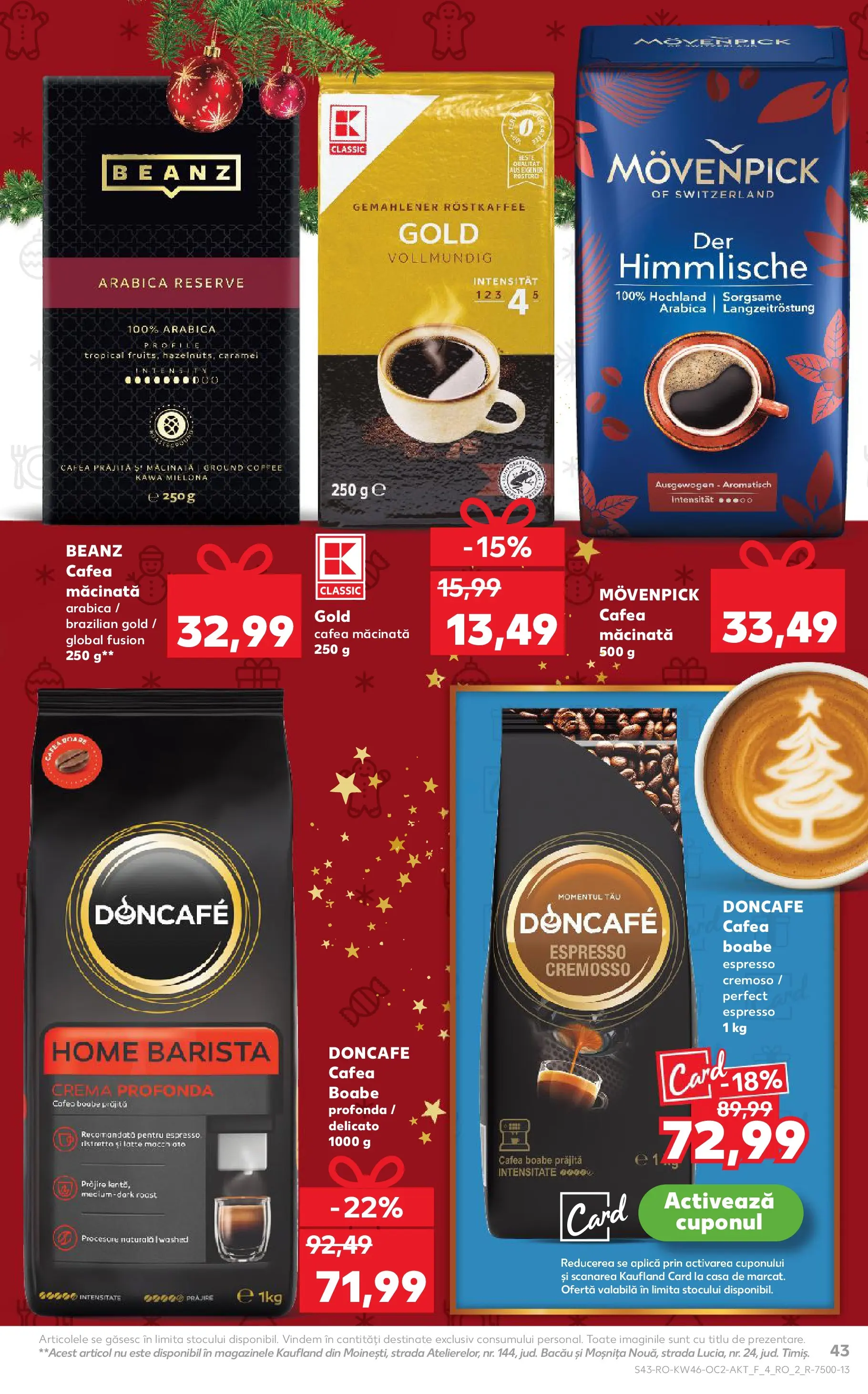 Catalog Kaufland - Viseu de Sus 12.11.2025 - Revista si Oferta | Pagină: 43 | Produse: Cremă, Cafea