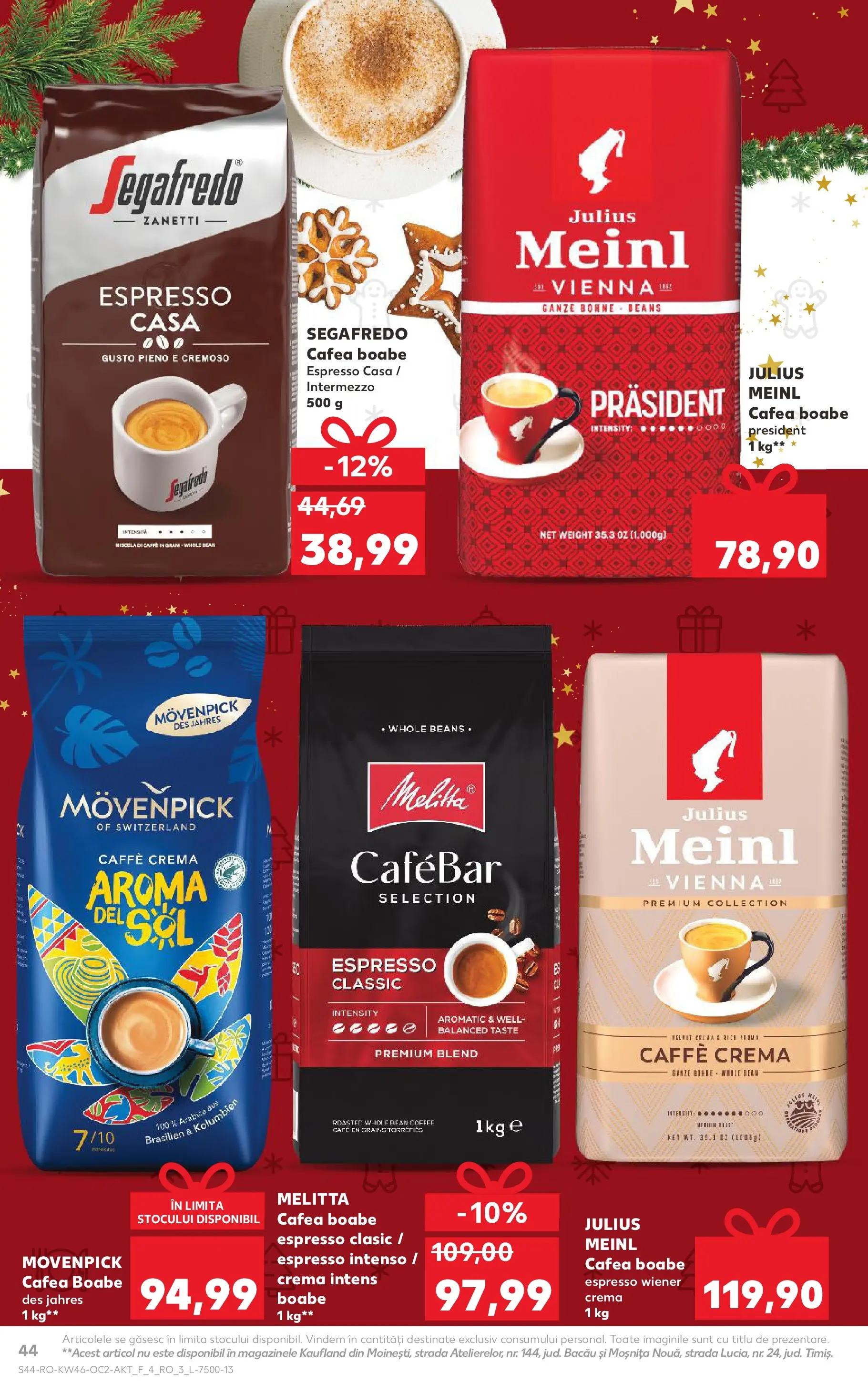 Catalog Kaufland - Viseu de Sus 12.11.2025 - Revista si Oferta | Pagină: 44 | Produse: Cremă, Cafea