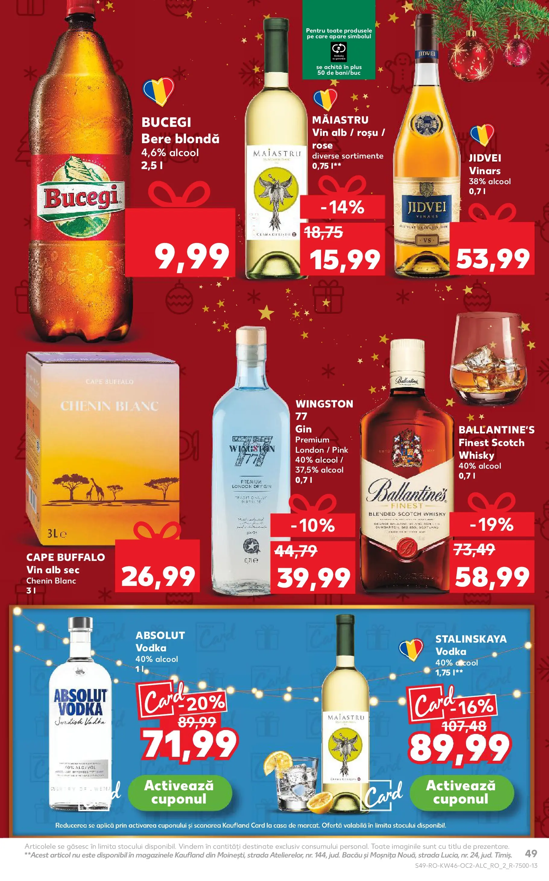 Catalog Kaufland - Viseu de Sus 12.11.2025 - Revista si Oferta | Pagină: 49 | Produse: Vin, Bere, Gin, Vodka