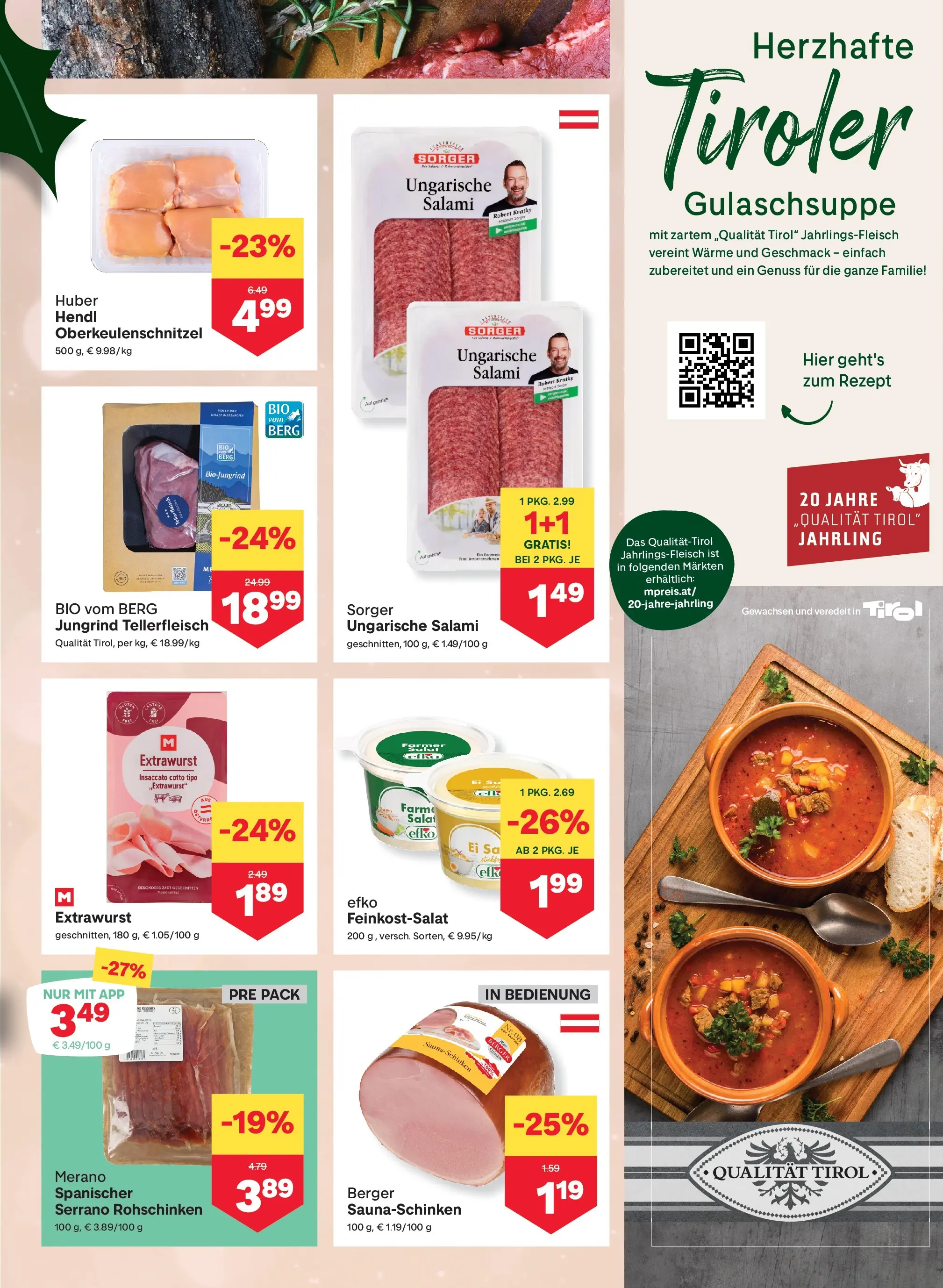 MPREIS Steyr von 20.11.2025 - Aktuelle Angebote | Seite: 3 | Produkte: Salat, Salami