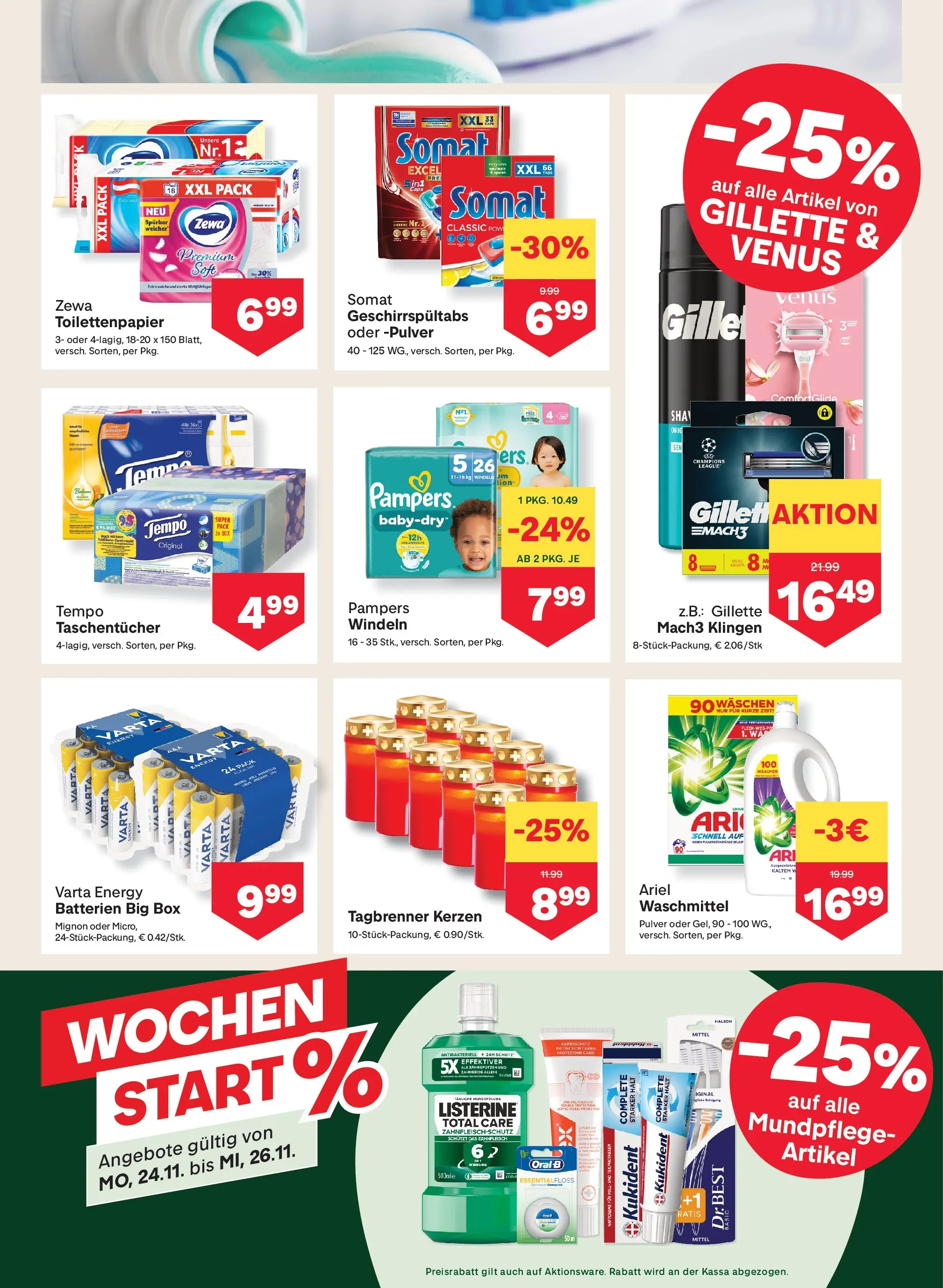 MPREIS Steyr von 20.11.2025 - Aktuelle Angebote | Seite: 11 | Produkte: Tisch, Box, Pampers, Waschmittel