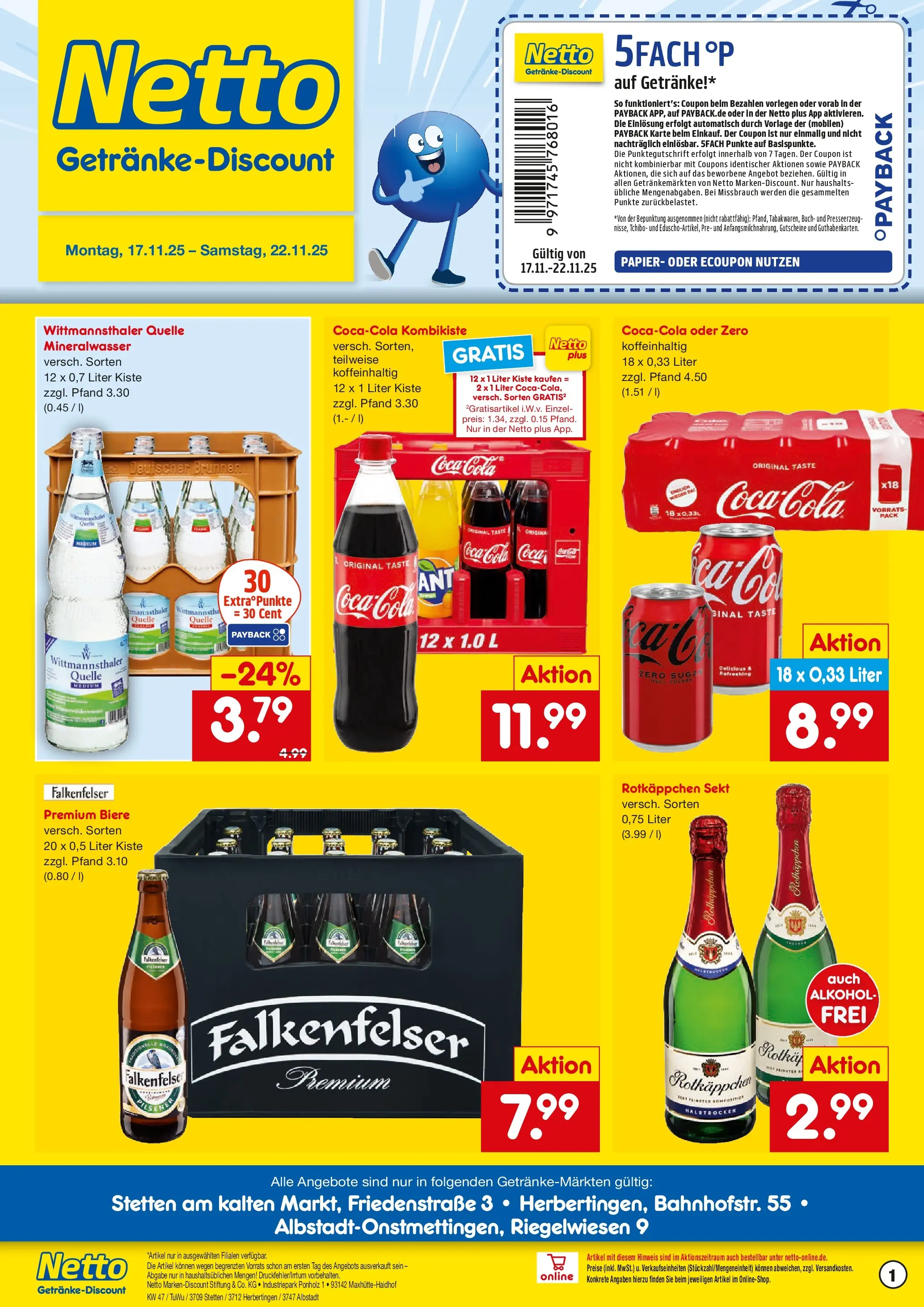 Netto Marken-Discount prospekt Stetten Am Kalten Markt	 (ab 16.11.2025) » Angebote | Seite: 1
