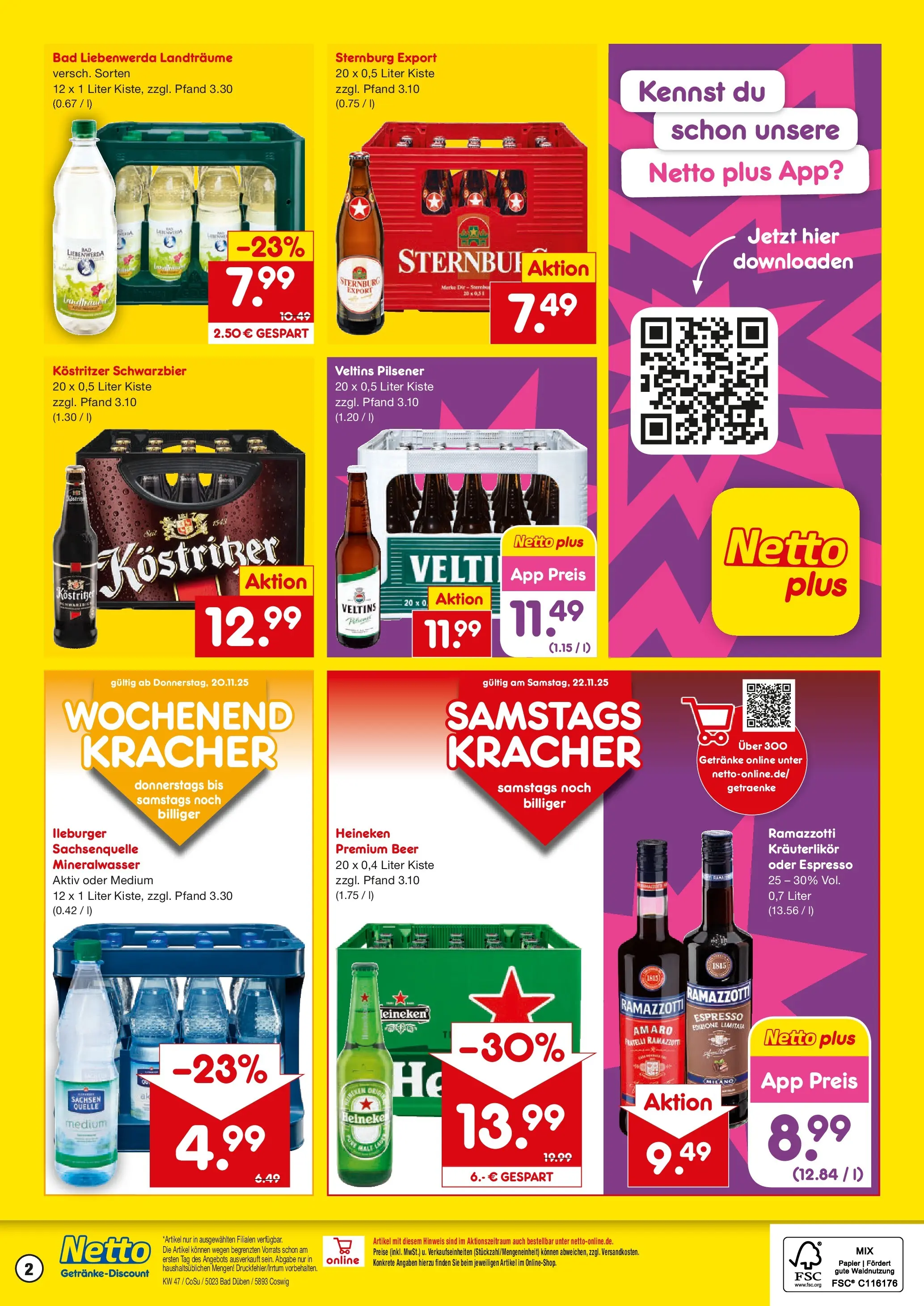 Netto Marken-Discount prospekt Bad Düben	 (ab 17.11.2025) » Angebote | Seite: 2 | Produkte: Kostritzer, Bad, Ramazzotti, Veltins