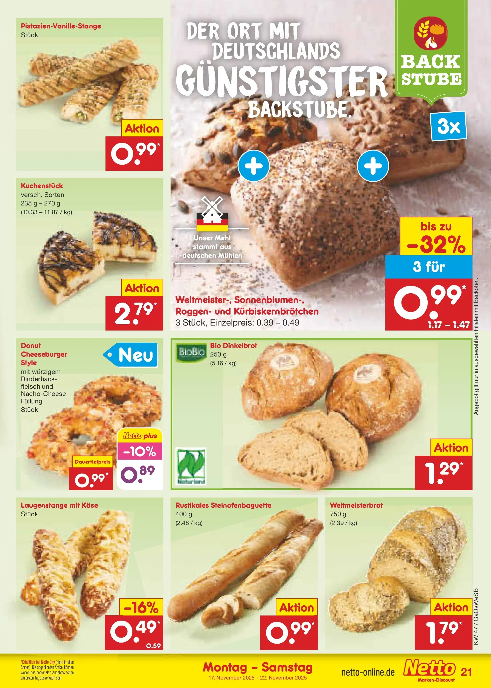 Netto Marken-Discount prospekt Moormerland	 (ab 17.11.2025) » Angebote | Seite: 23 | Produkte: Mehl, Käse, Fleisch