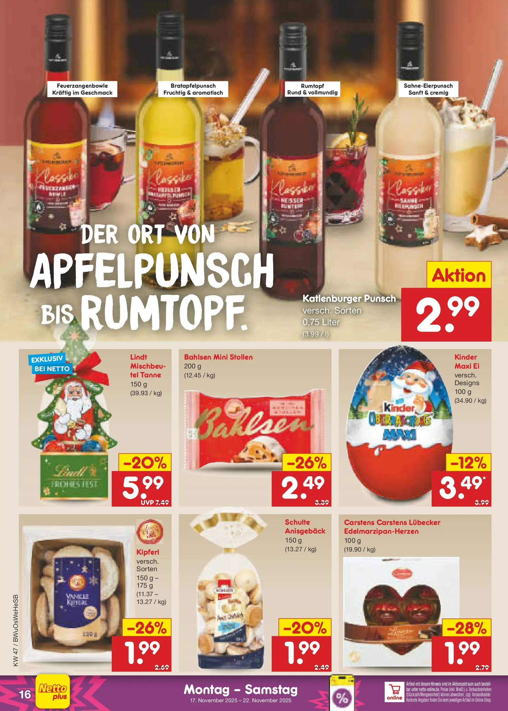 Netto Marken-Discount prospekt Osterode	 (ab 16.11.2025) » Angebote | Seite: 18 | Produkte: Lindt