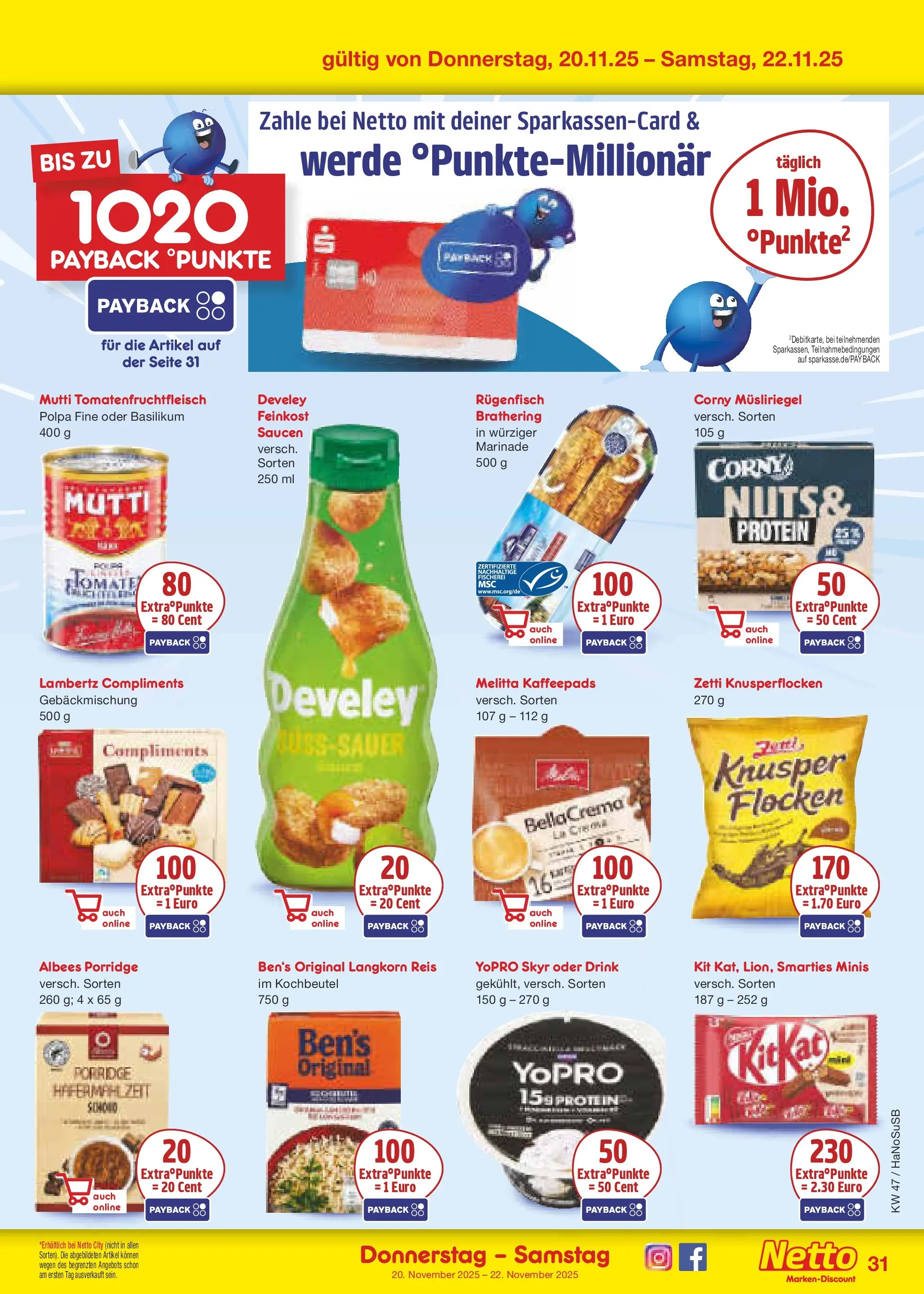 Netto Marken-Discount prospekt Schwerte-Geisecke	 (ab 17.11.2025) » Angebote | Seite: 39 | Produkte: Melitta, Kaffeepads, Skyr, Reis