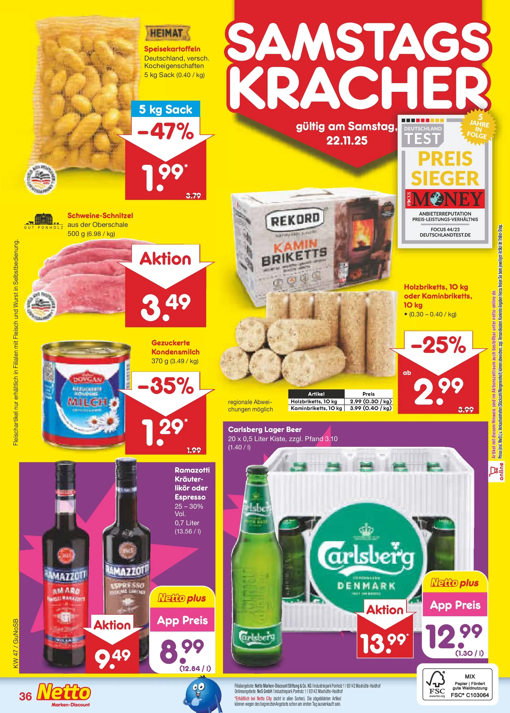 Netto Marken-Discount prospekt Machern	 (ab 16.11.2025) » Angebote | Seite: 44 | Produkte: Kamin, Likör, Wurst, Fleisch