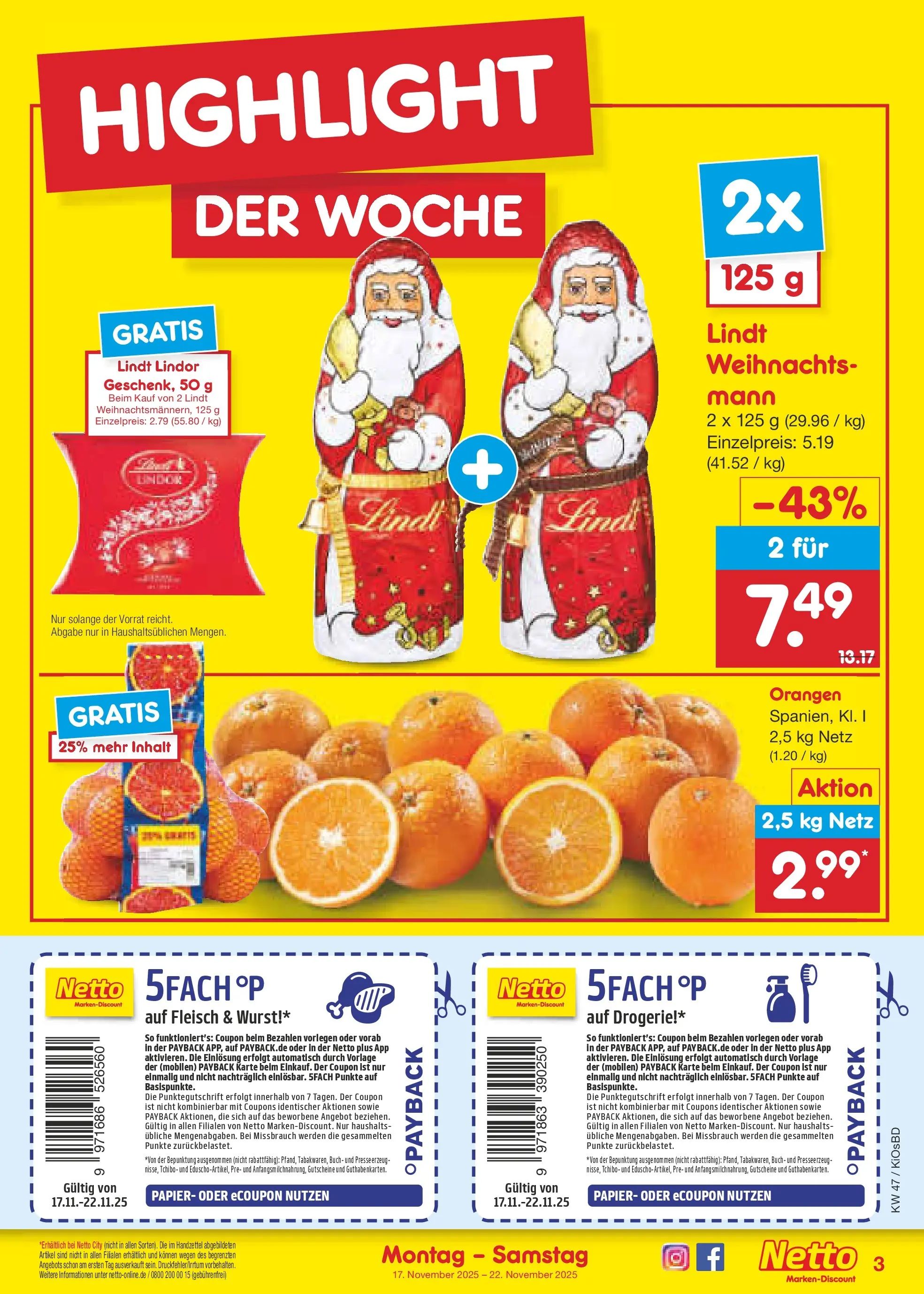 Netto Marken-Discount prospekt Mistelbach	 (ab 16.11.2025) » Angebote | Seite: 3