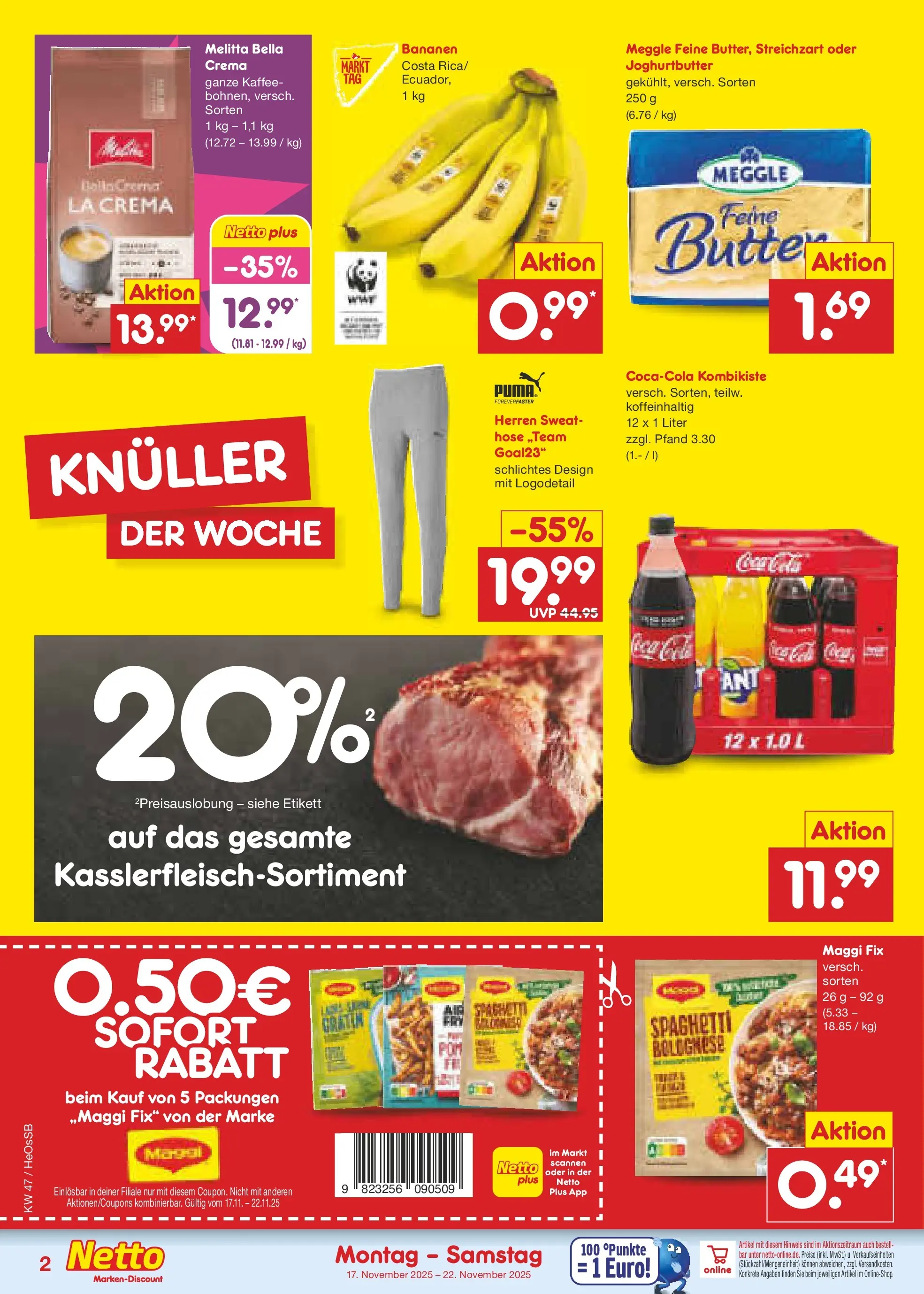 Netto Marken-Discount prospekt Kröpelin	 (ab 17.11.2025) » Angebote | Seite: 2 | Produkte: Melitta, Maggi, Kaffee, Hose