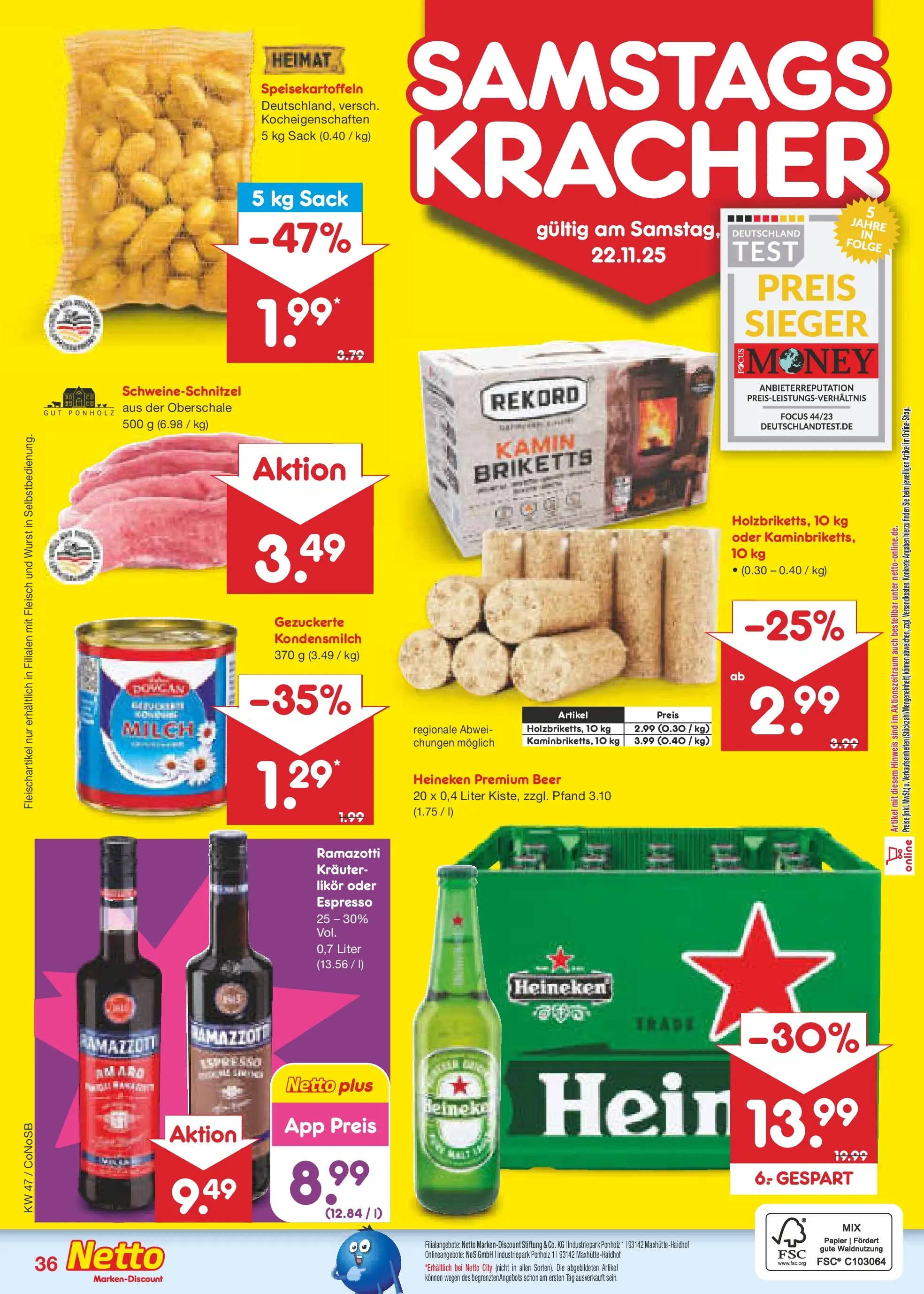 Netto Marken-Discount prospekt Kloster Lehnin (ab 16.11.2025) » Angebote | Seite: 44 | Produkte: Kamin, Likör, Heineken, Wurst Netto Marken-Discount prospekt Kloster Lehnin (ab 16.11.2025) » Angebote | Seite: 44 | Produkte: Kamin, Likör, Heineken, Wurst