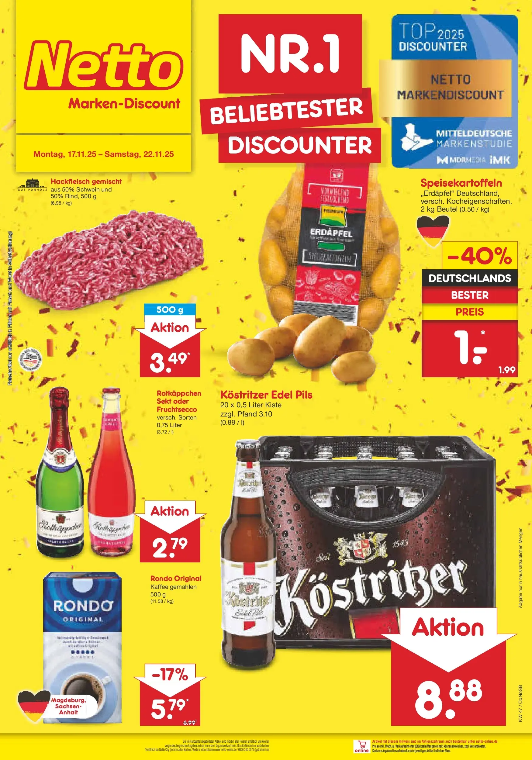 Netto Marken-Discount prospekt Kloster Lehnin (ab 16.11.2025) » Angebote | Seite: 45 | Produkte: Sekt, Pils, Fruchtsecco, Rotkäppchen Netto Marken-Discount prospekt Kloster Lehnin (ab 16.11.2025) » Angebote | Seite: 45 | Produkte: Sekt, Pils, Fruchtsecco, Rotkäppchen