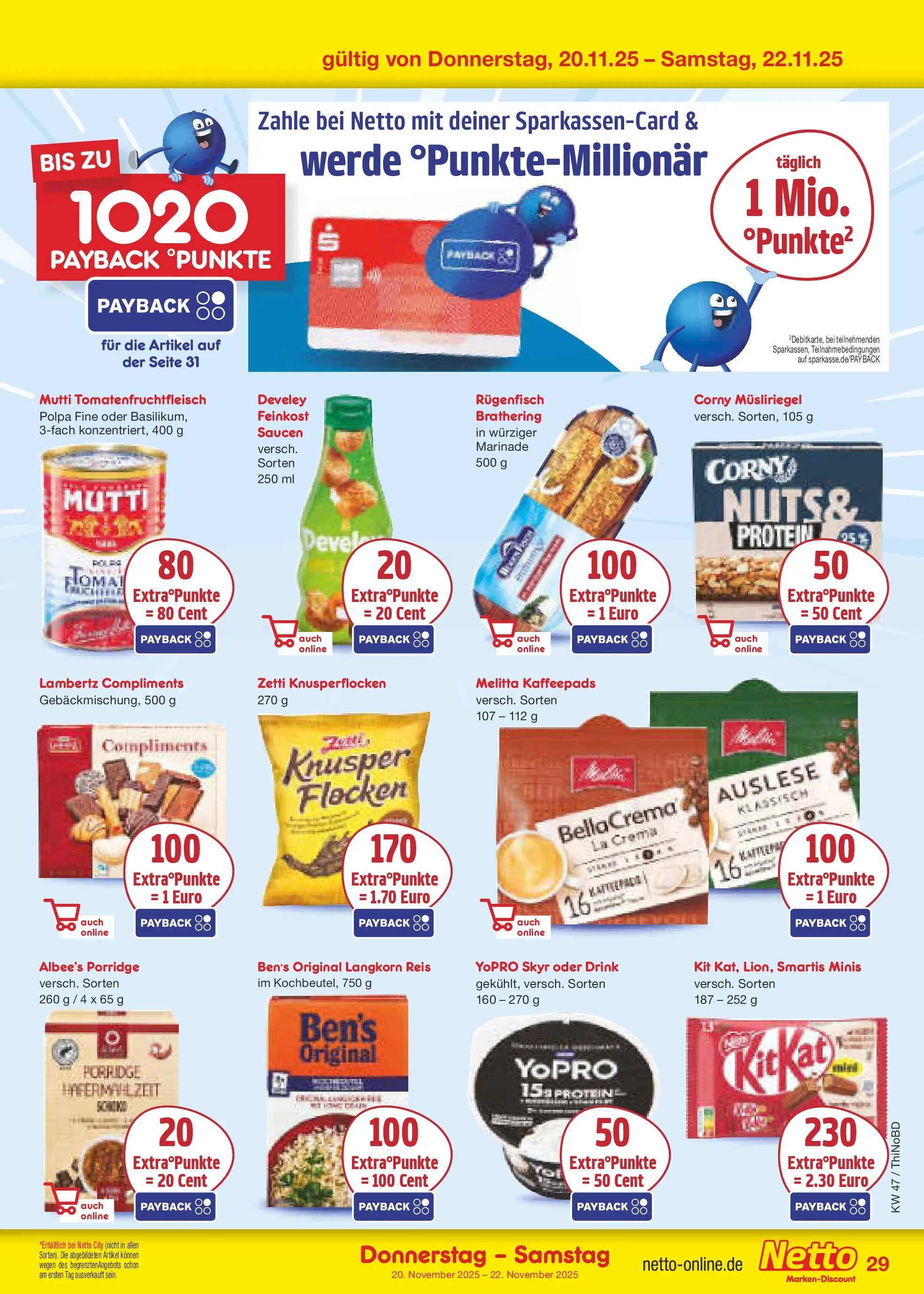 Netto Marken-Discount prospekt Herzberg	 (ab 17.11.2025) » Angebote | Seite: 37 | Produkte: Melitta, Kaffeepads, Skyr, Reis