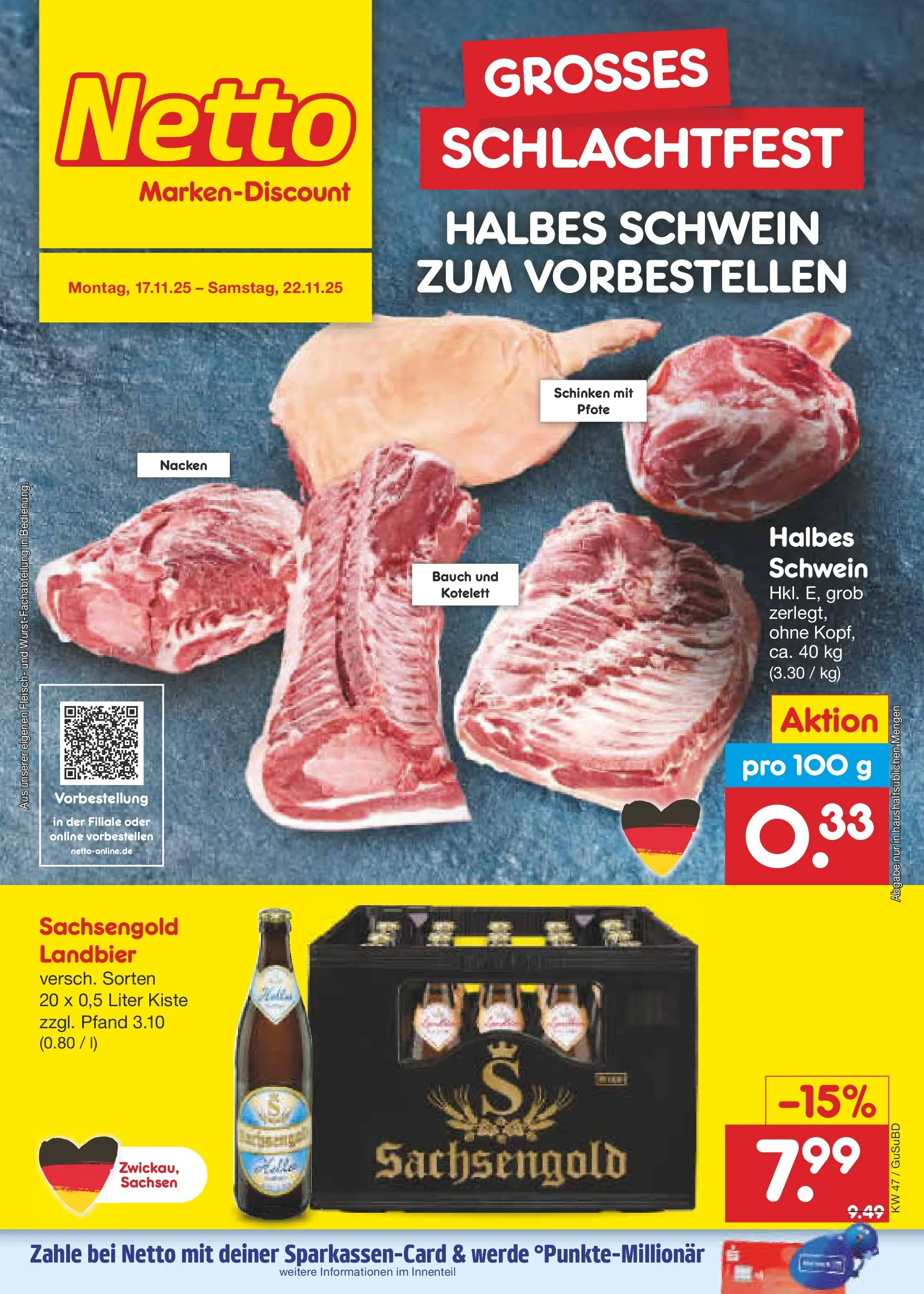 Netto Marken-Discount prospekt Glauchau	 (ab 16.11.2025) » Angebote | Seite: 24 | Produkte: Schinken, Fleisch