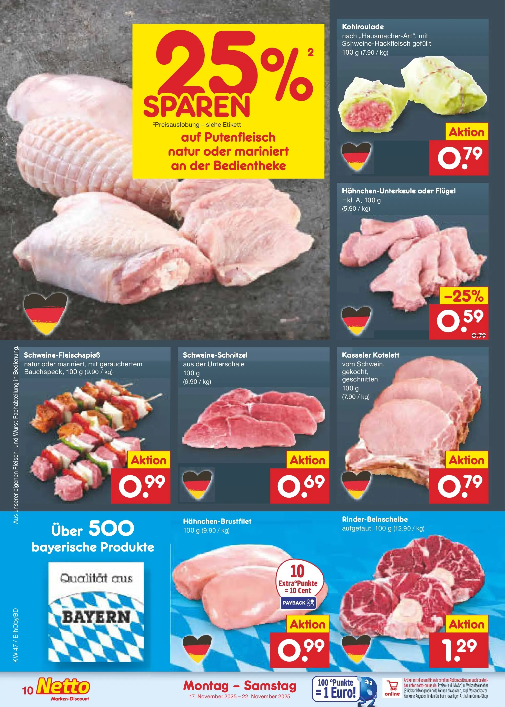 Netto Marken-Discount prospekt Velden	 (ab 17.11.2025) » Angebote | Seite: 10 | Produkte: Fleisch