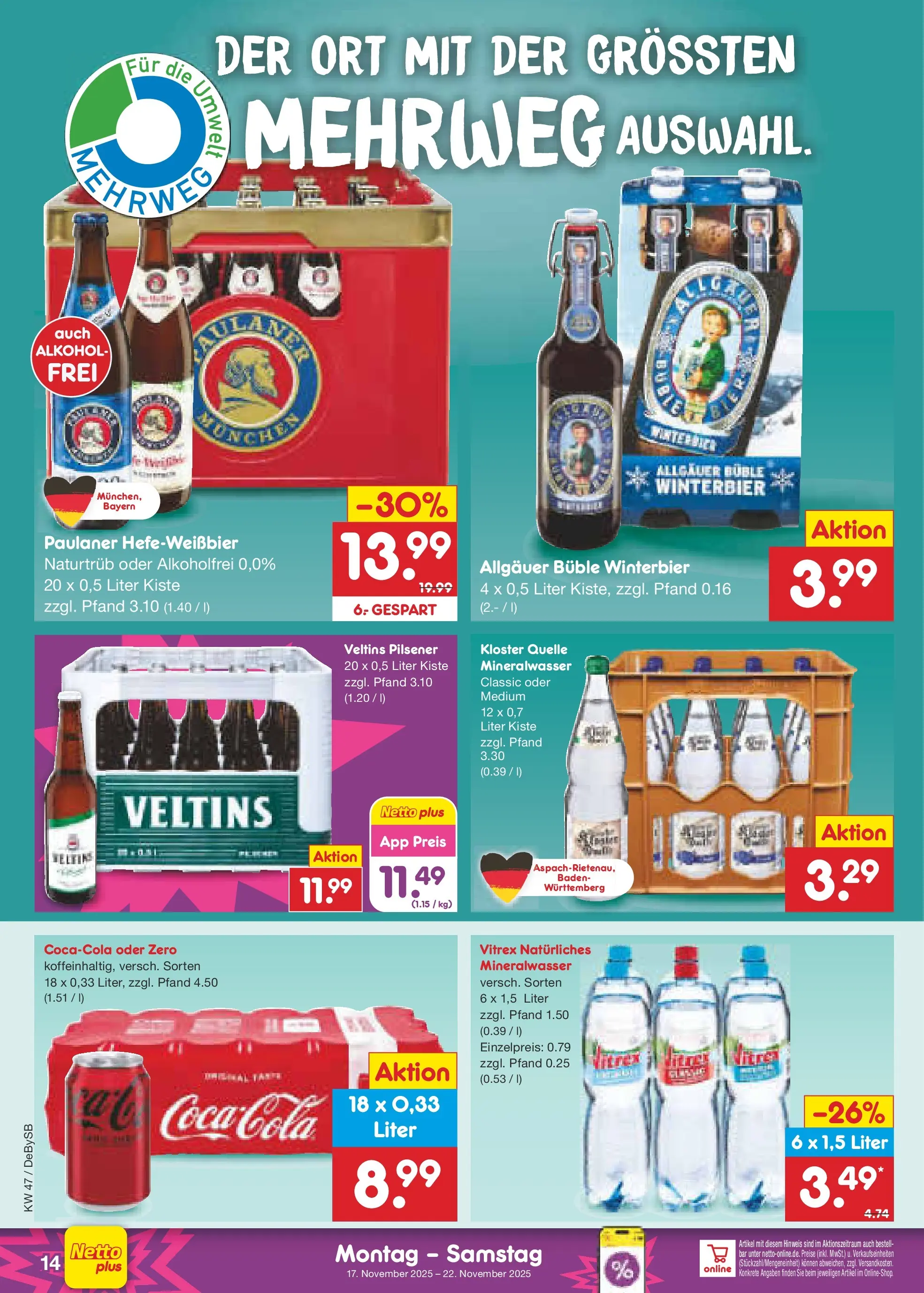 Netto Marken-Discount prospekt Thierhaupten	 (ab 16.11.2025) » Angebote | Seite: 14