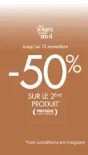 -50% sur le 2ème produit