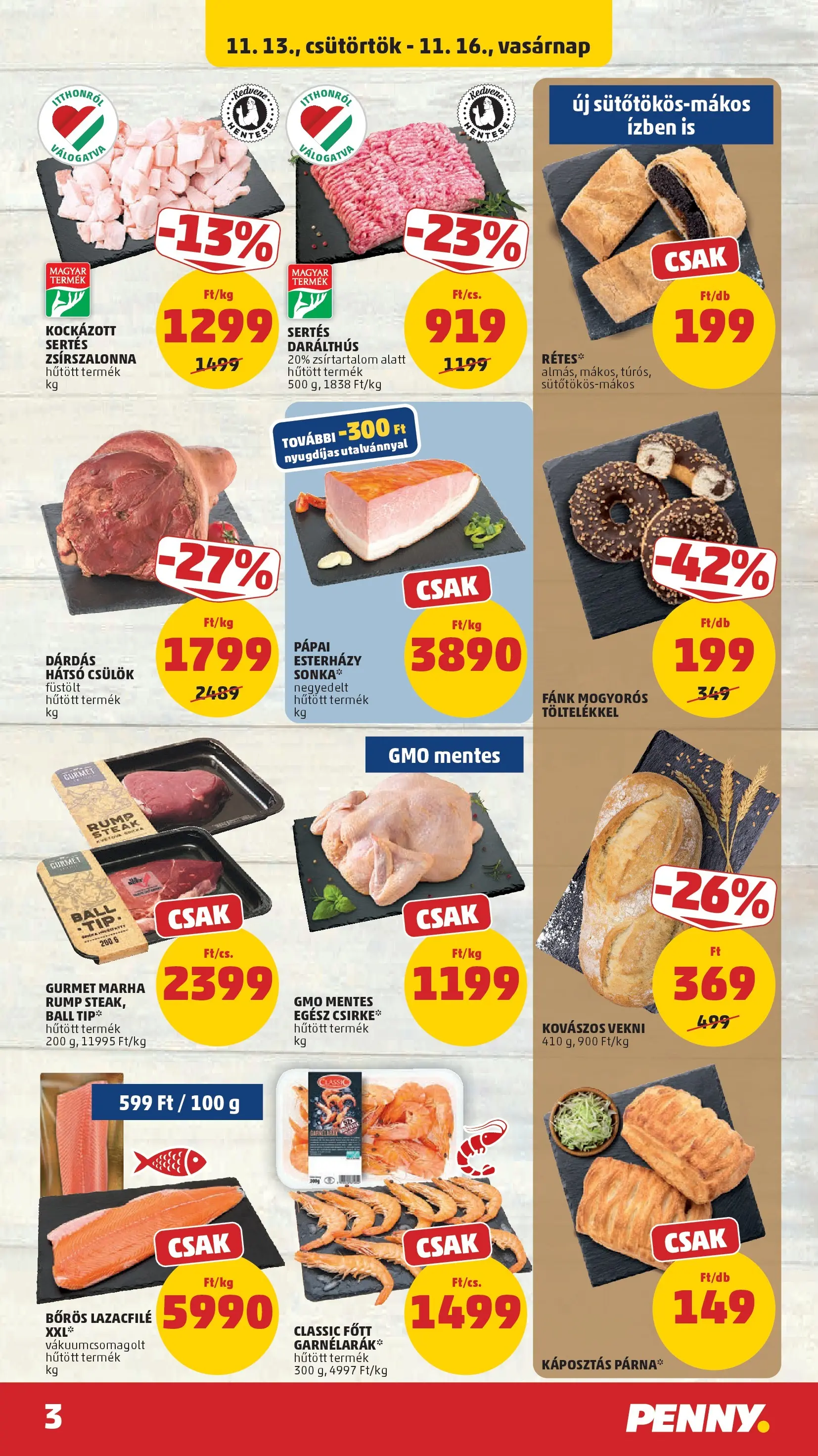 PENNY - Pennymarket újság érvényessége -2025.11.19-ig: 2025.11.12.-tól lapozható | Oldal: 3