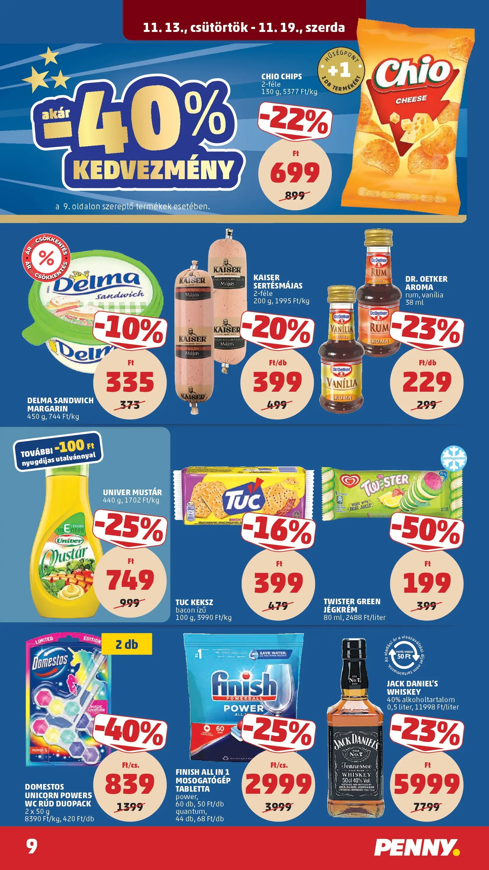 PENNY - Pennymarket újság érvényessége -2025.11.19-ig: 2025.11.12.-tól lapozható | Oldal: 9