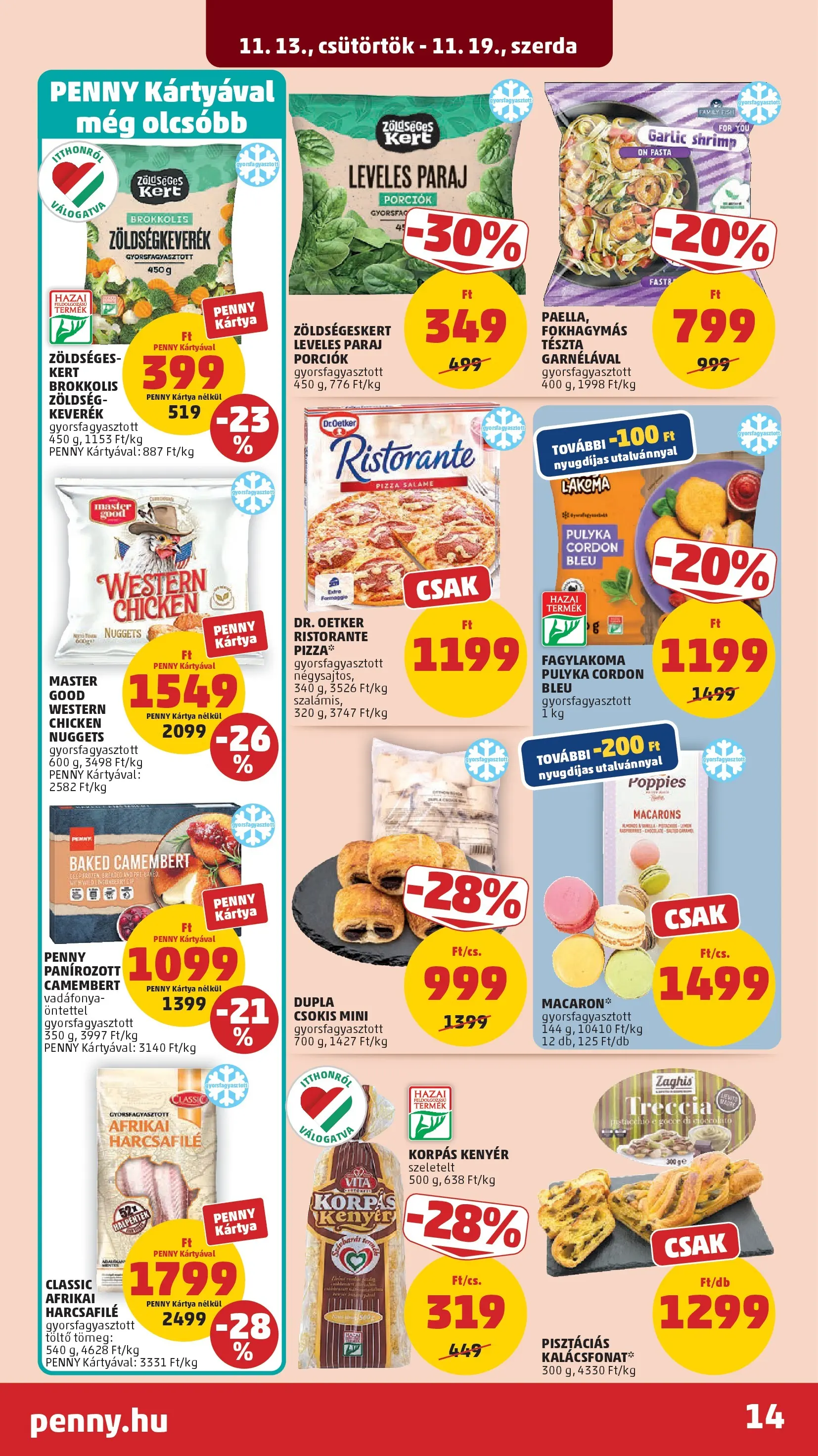 PENNY - Pennymarket újság érvényessége -2025.11.19-ig: 2025.11.12.-tól lapozható | Oldal: 14