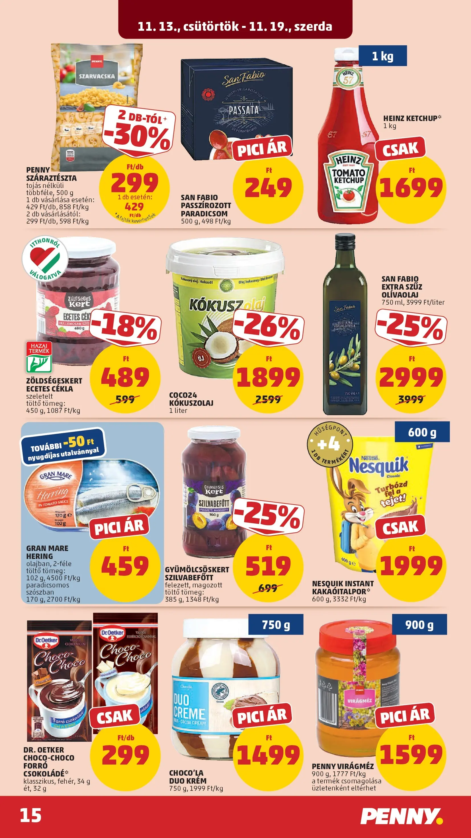 PENNY - Pennymarket újság érvényessége -2025.11.19-ig: 2025.11.12.-tól lapozható | Oldal: 15